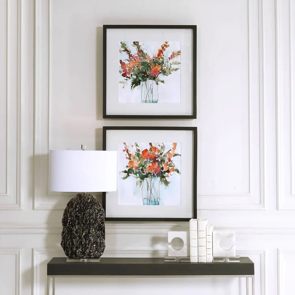 Fresh Flowers Framed Prints, S/2 - Image 2