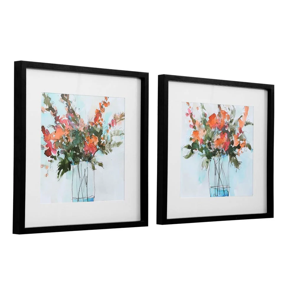 Fresh Flowers Framed Prints, S/2 - Image 3