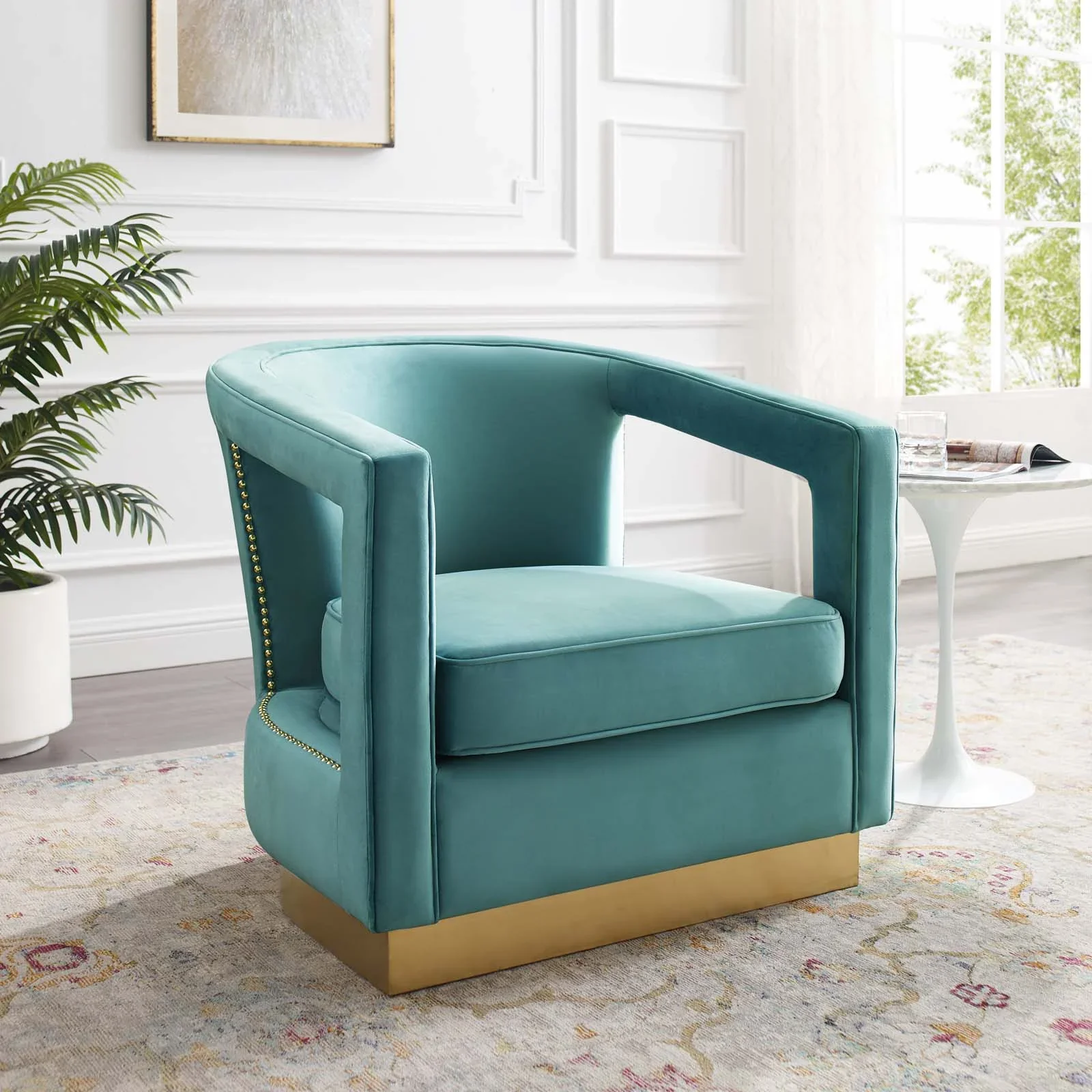 Frolick Performance Velvet Armchair - Image 3