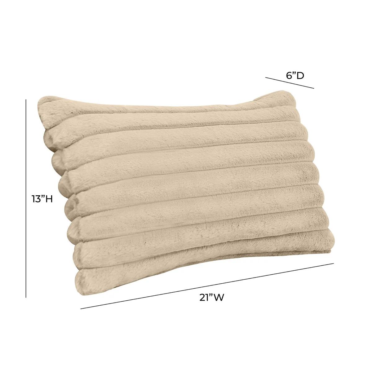 Furry  Vegan Fur Rectangular Accent Pillow - Image 5