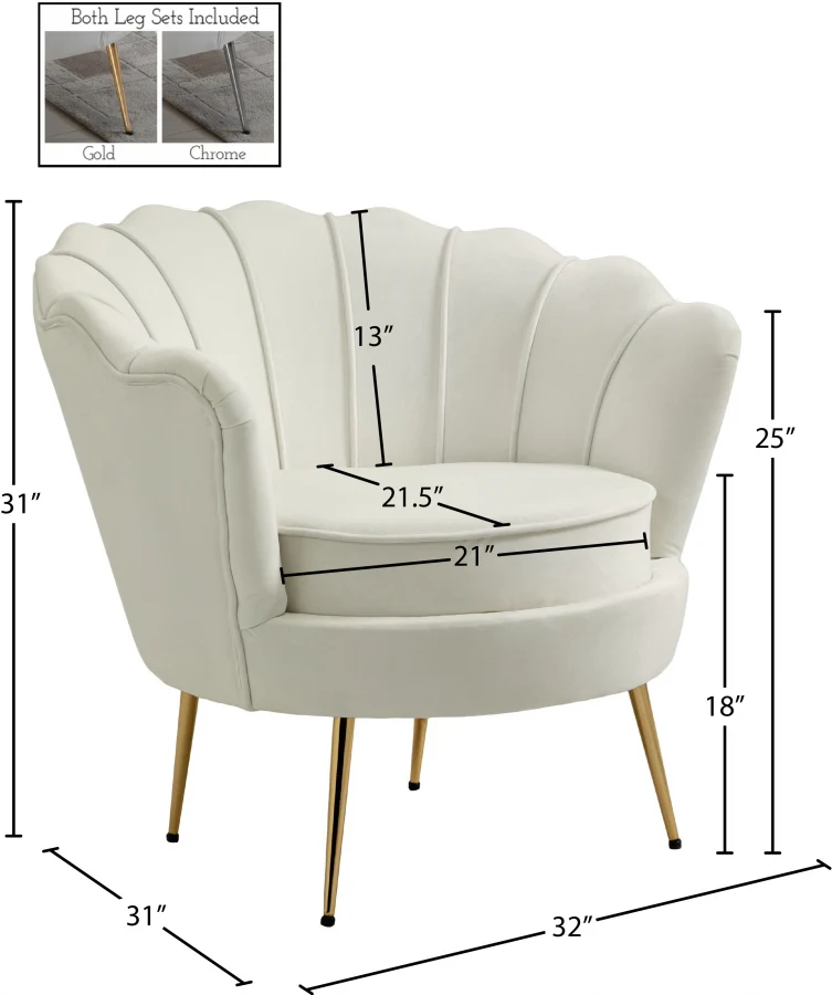 Gardenia Velvet Upholstered Chair - Image 20