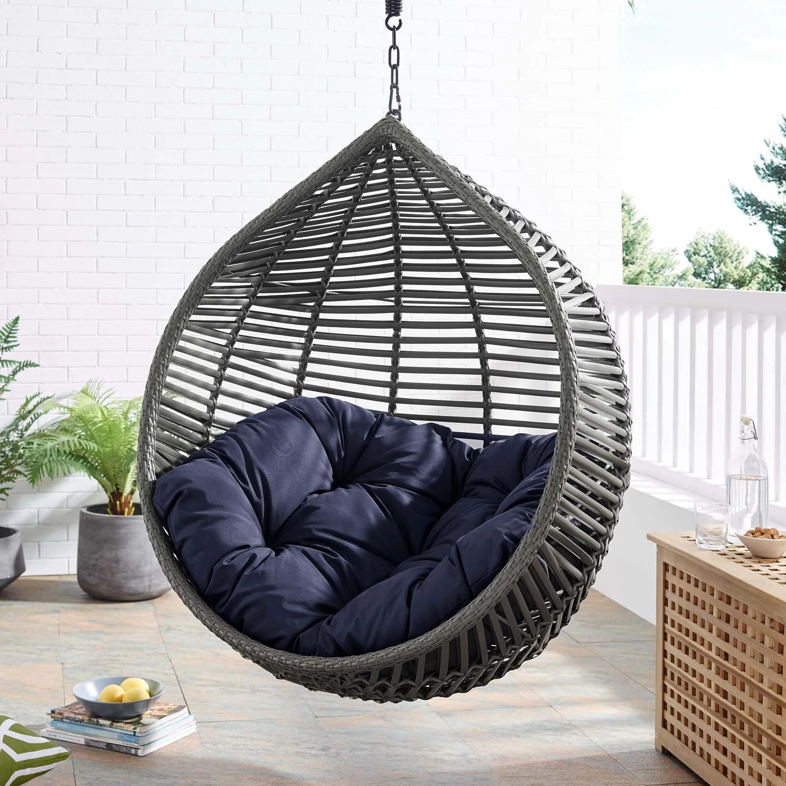 Garner Teardrop Outdoor Patio Swing Chair - Image 15