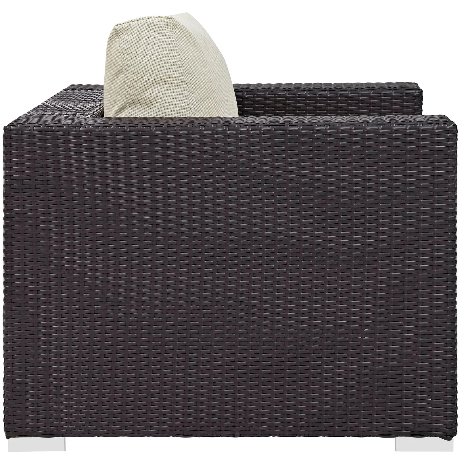 Gather 7 Piece Outdoor Patio Sectional Set in Espresso Beige - Image 5