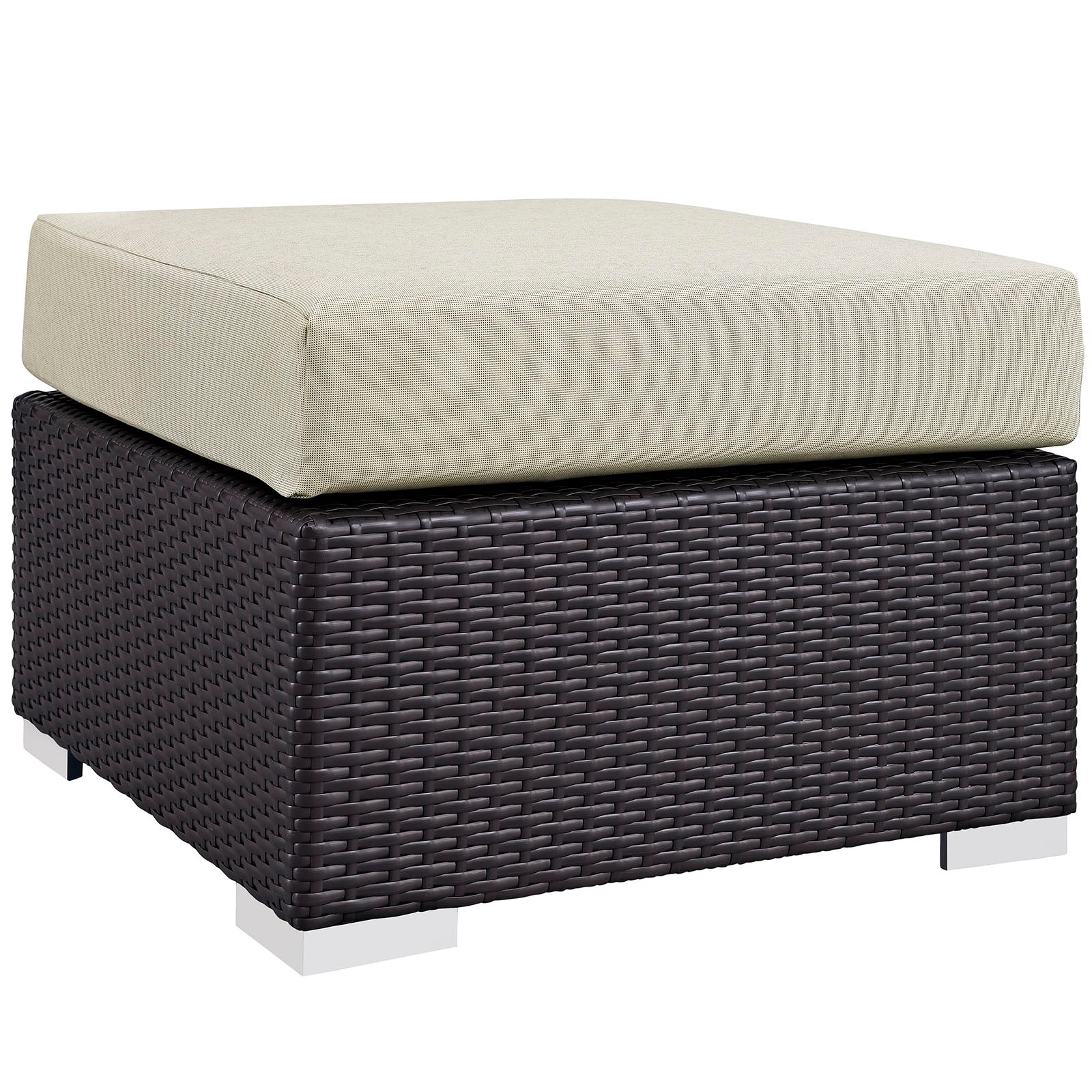 Gather 7 Piece Outdoor Patio Sectional Set in Espresso Beige - Image 8