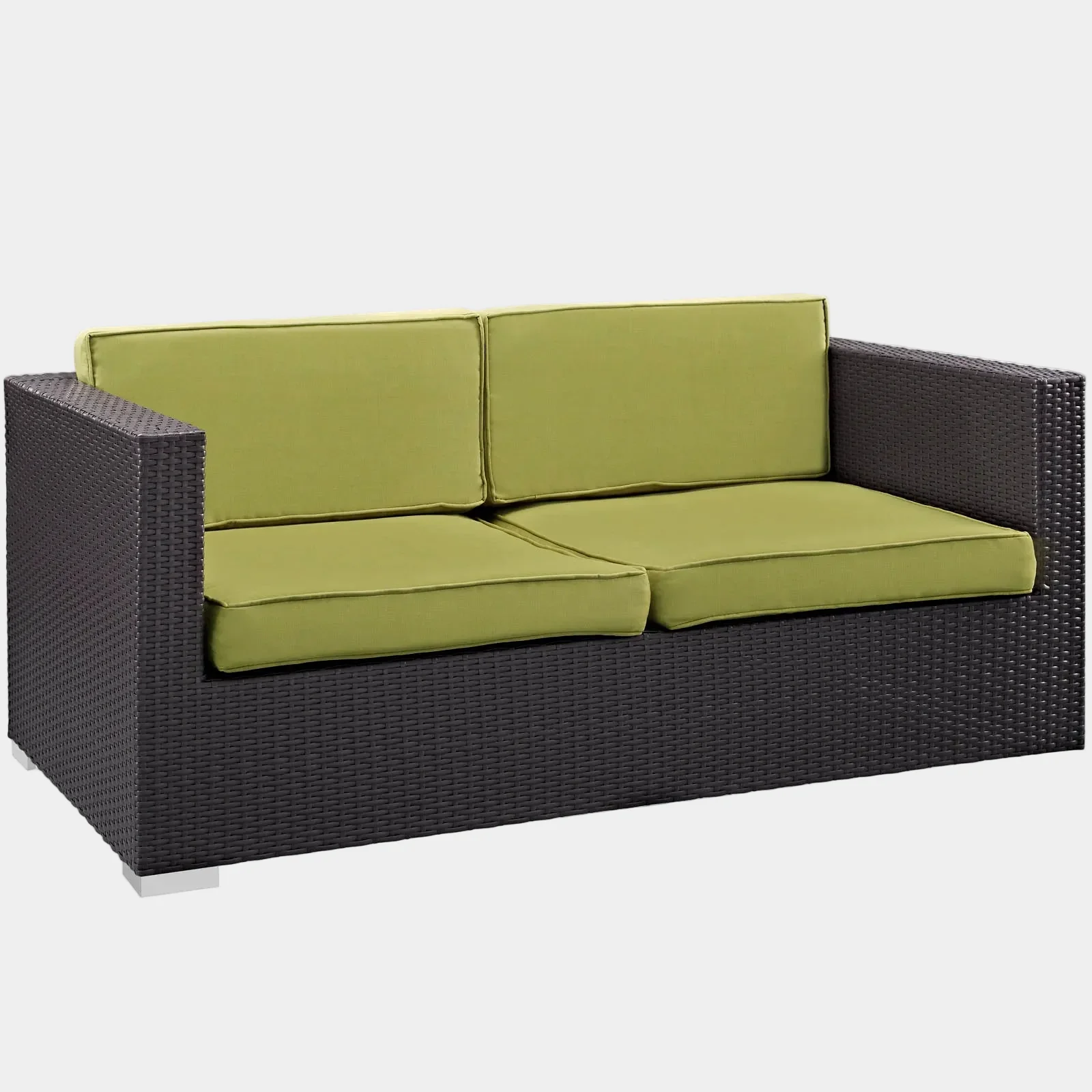 Gather Outdoor Patio Loveseat in Espresso Peridot