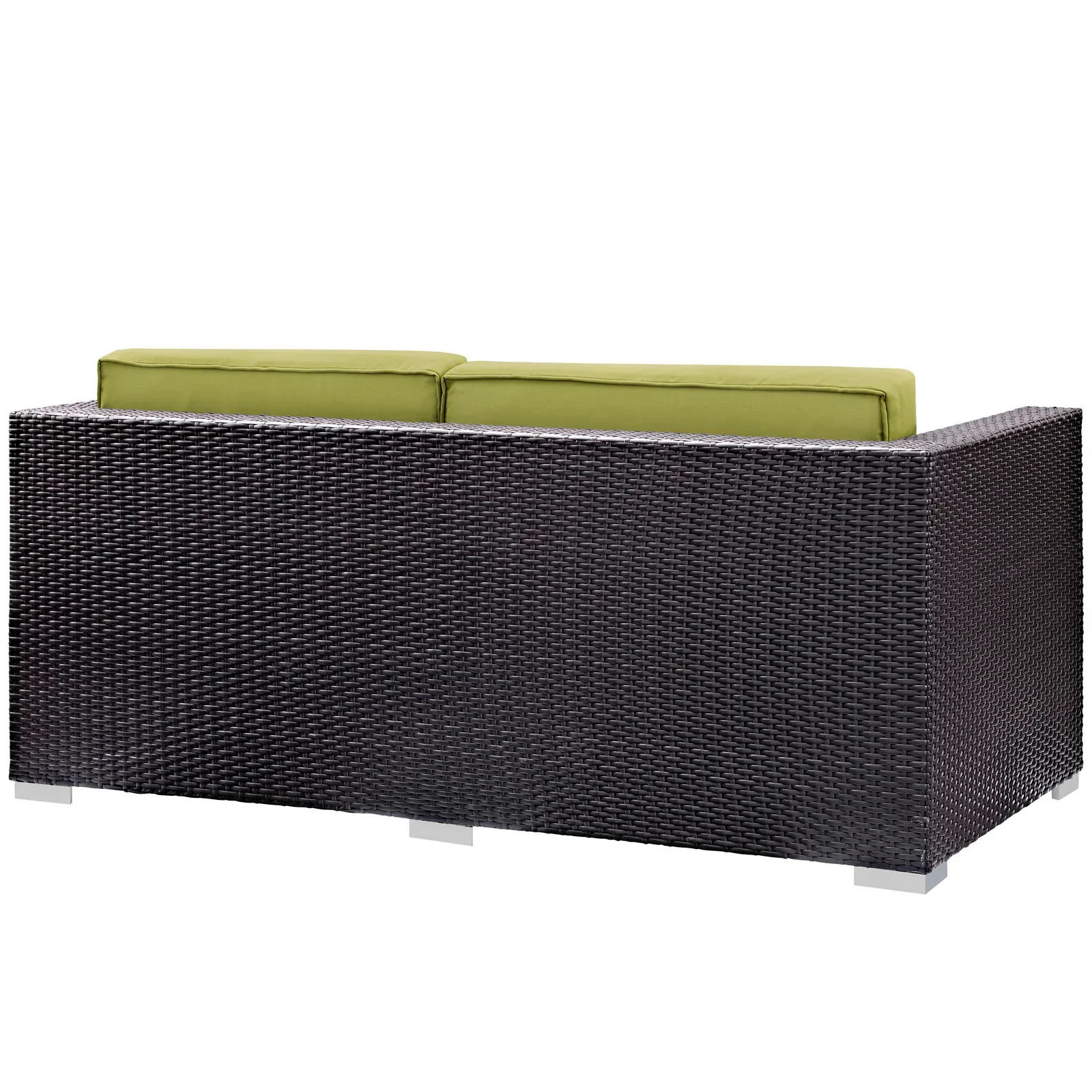 Gather Outdoor Patio Loveseat in Espresso Peridot - Image 3