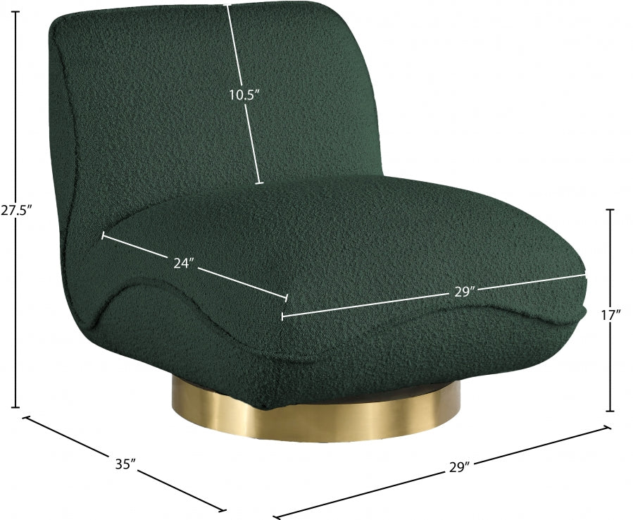 Geneva Boucle Fabric Upholstered Swivel Accent Chair - Image 26