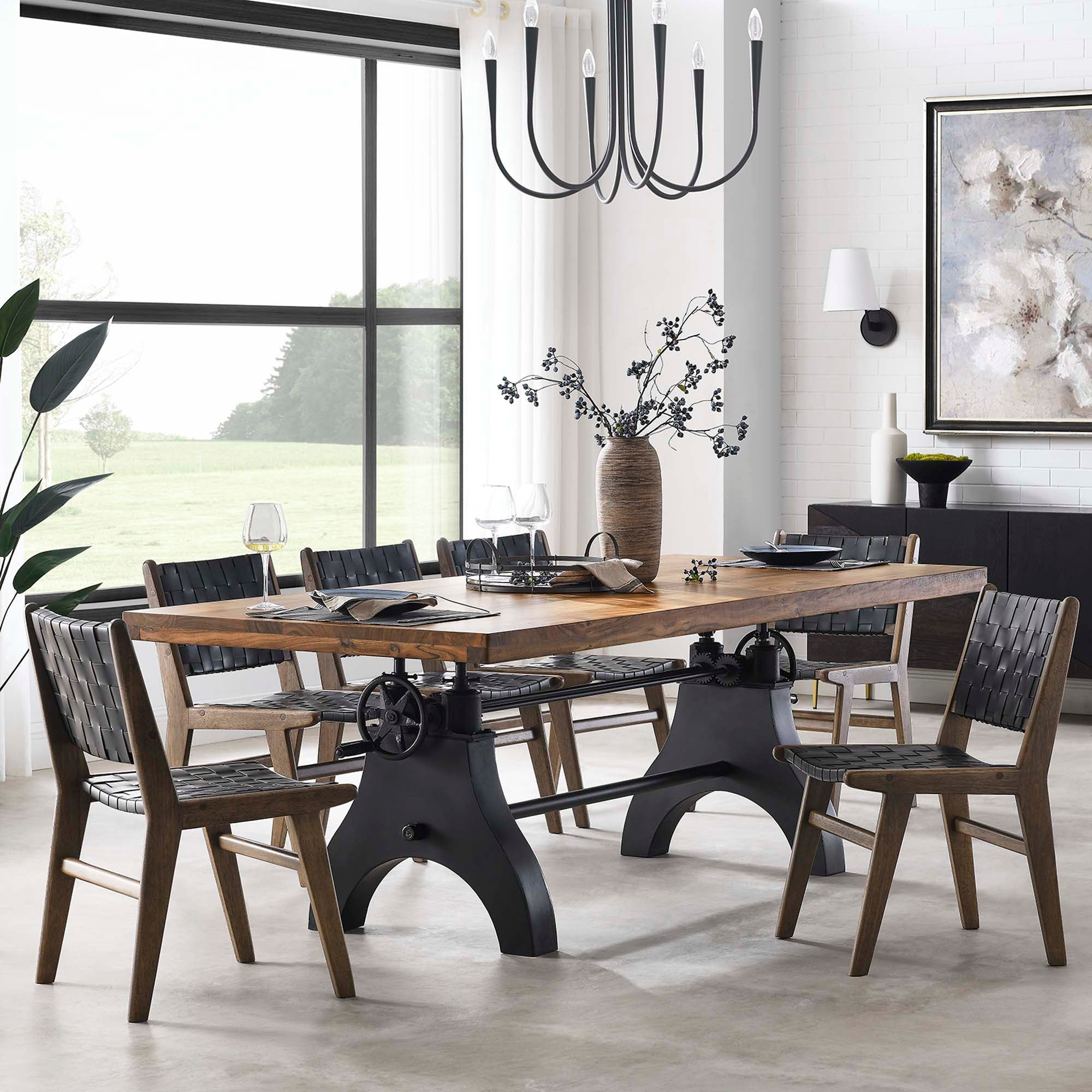 Genuine 96" Crank Adjustable Height Dining and Conference Table - Image 2