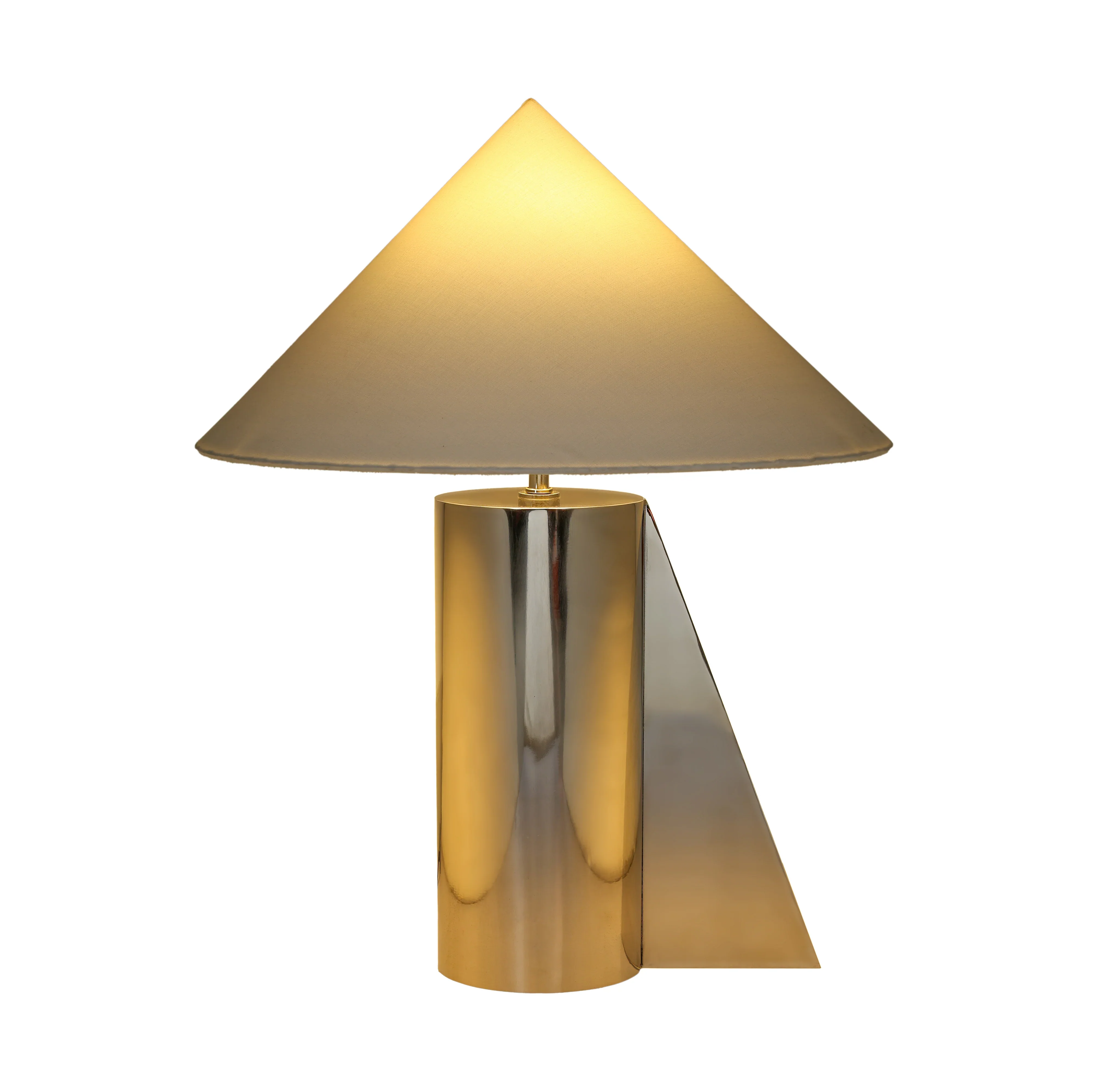 Geo Angled Chrome Table Lamp - Image 3