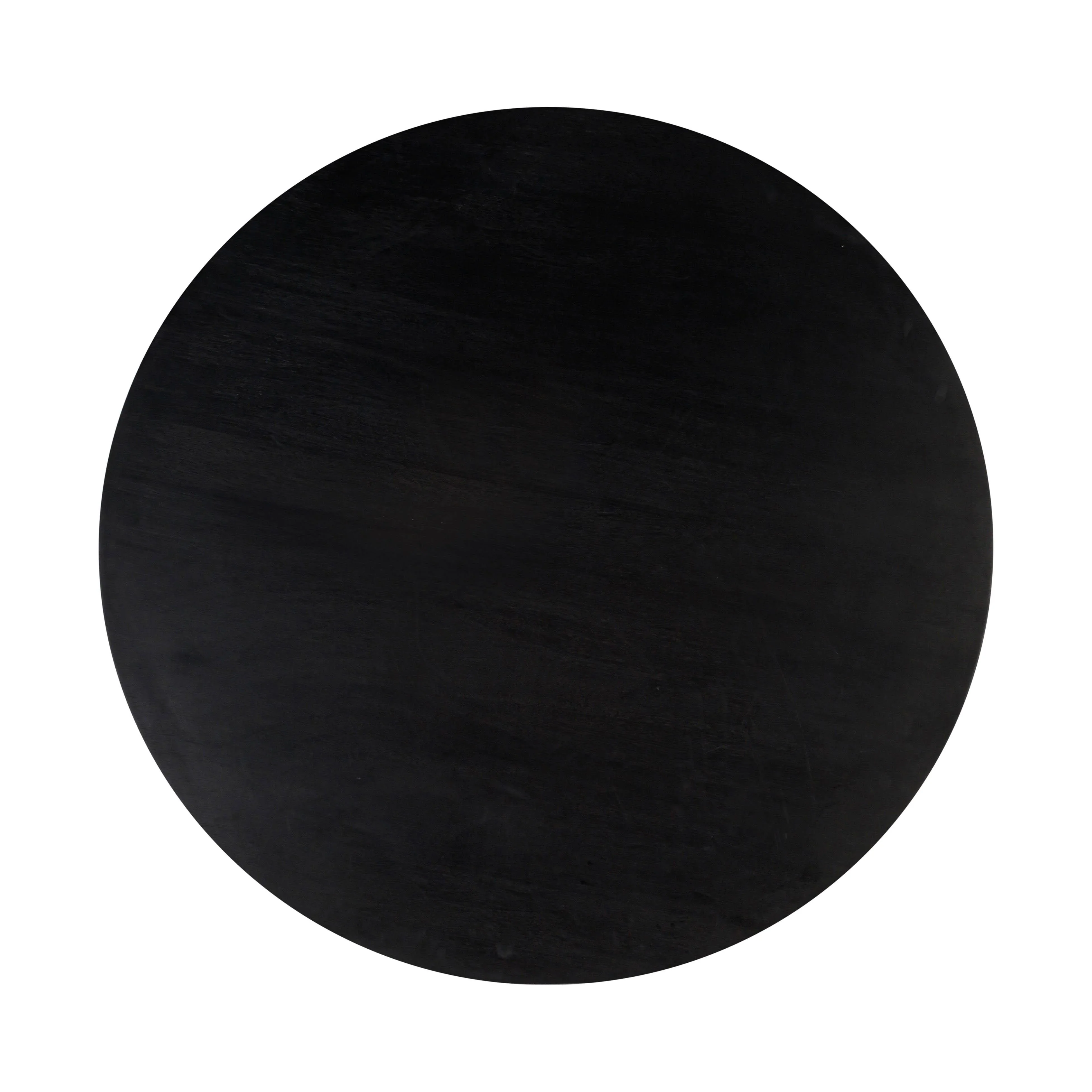 Gevra 54" Black Acacia & Faux Plaster Round Dining Table - Image 5