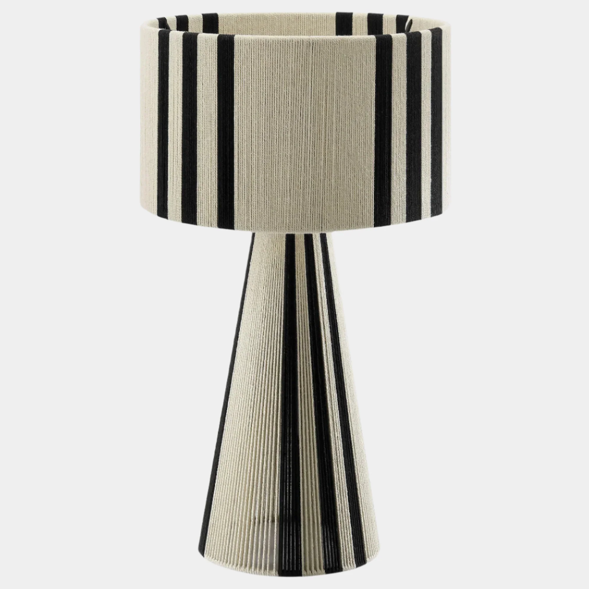 Gia Handwoven Cotton Thread Striped or Plain Table Lamp
