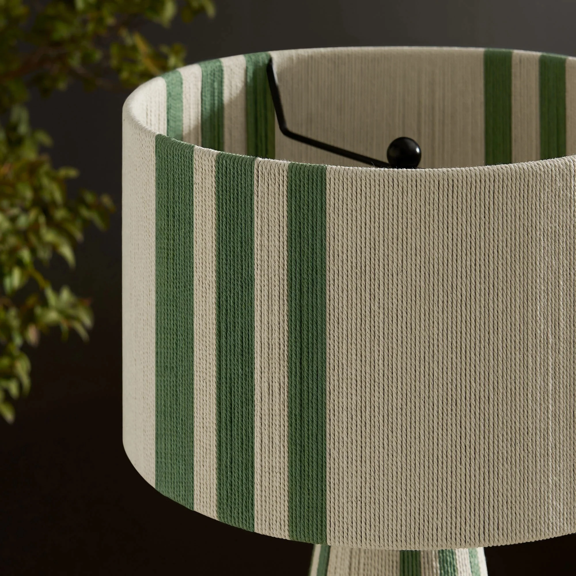 Gia Handwoven Cotton Thread Striped or Plain Table Lamp - Image 13