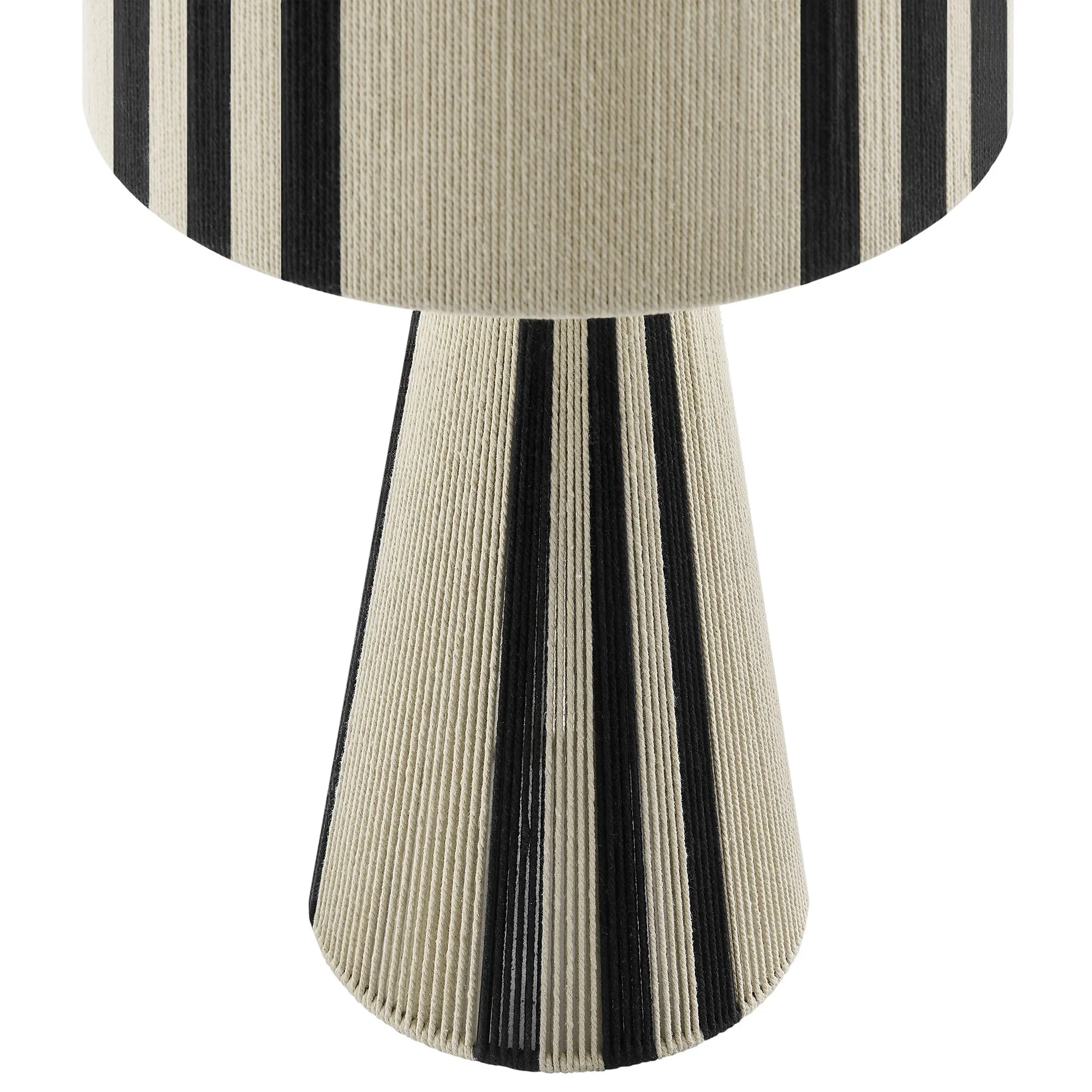 Gia Handwoven Cotton Thread Striped or Plain Table Lamp - Image 6