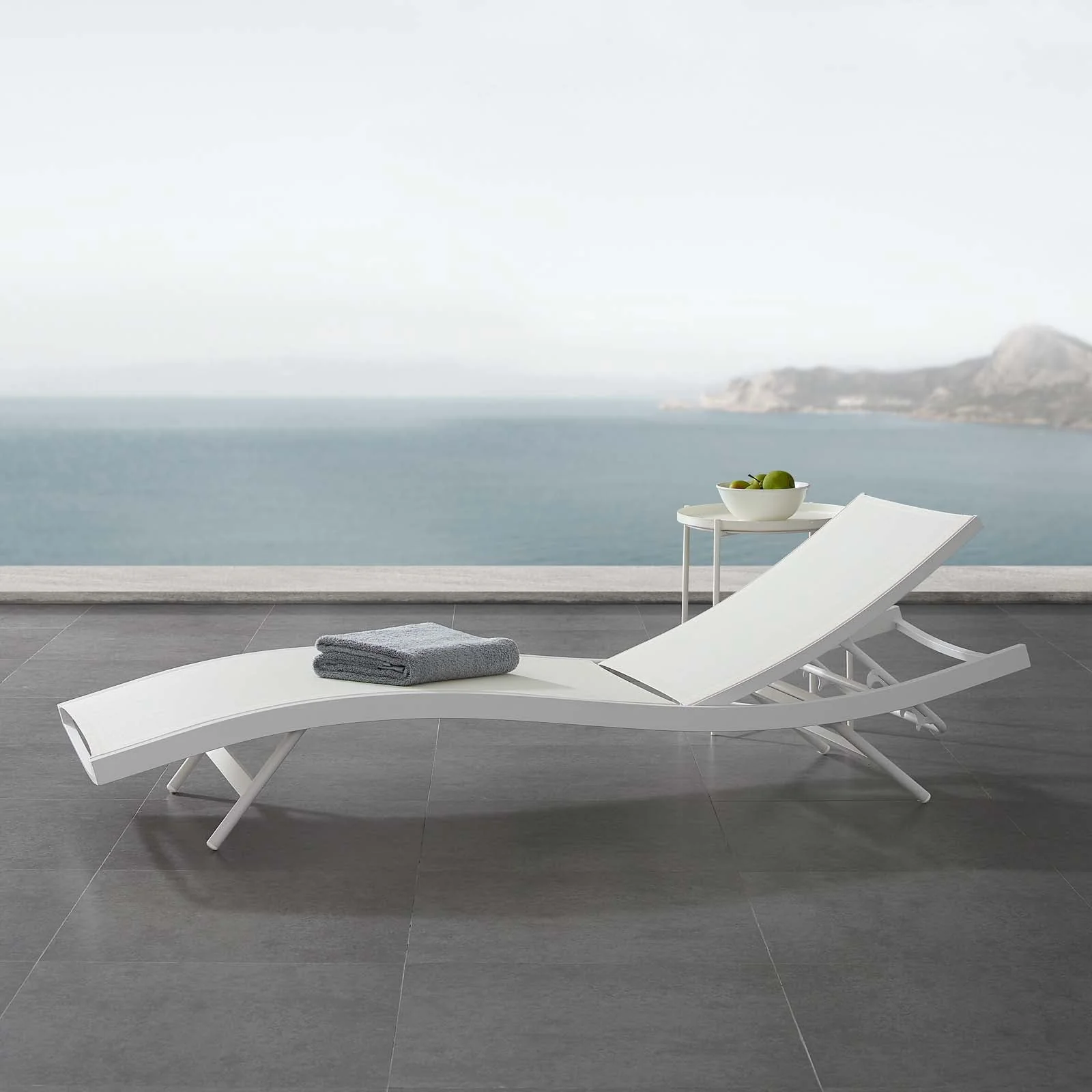 Glimpse Outdoor Patio Mesh Chaise Lounge Chair - Image 16