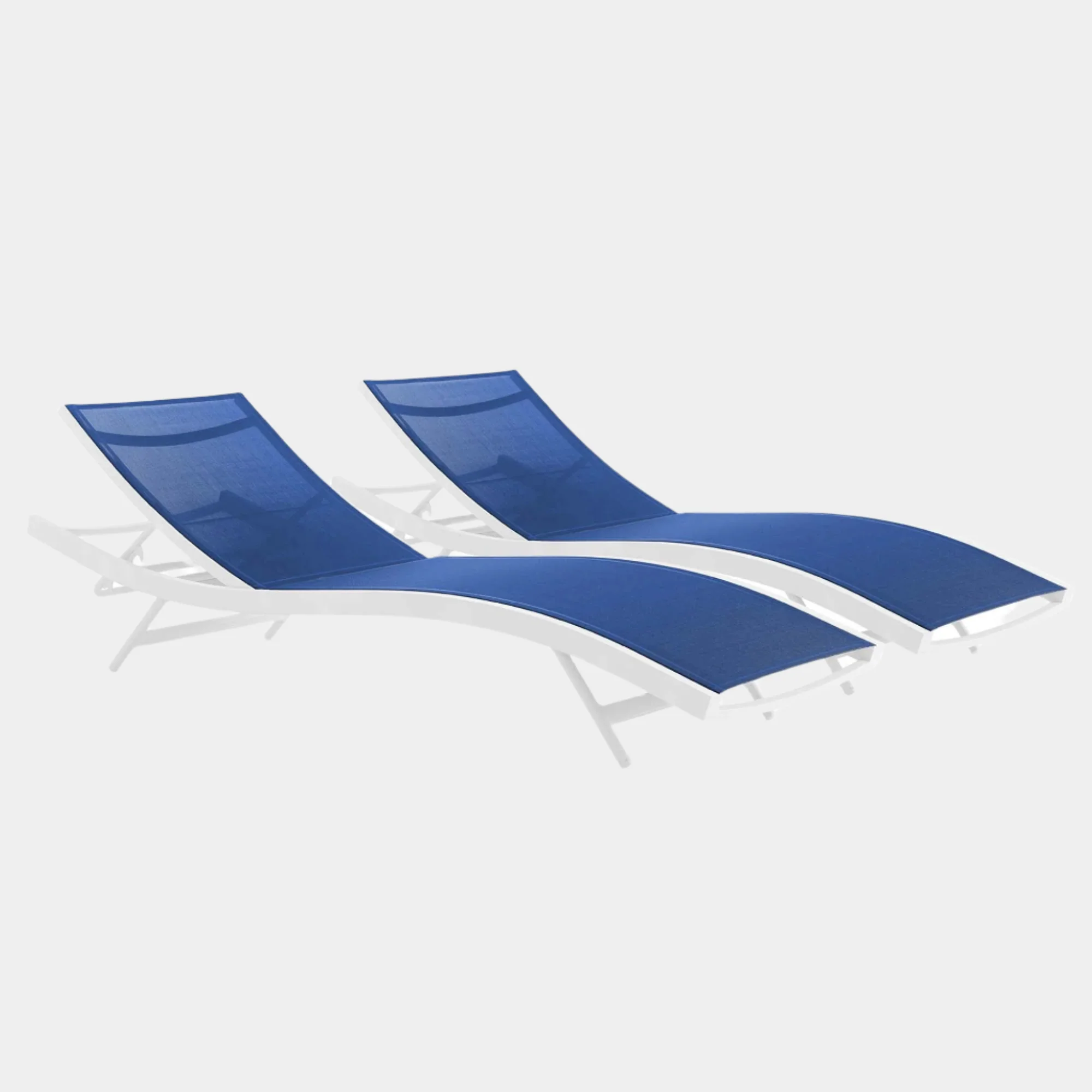 Glimpse Outdoor Patio Mesh Chaise Lounge Set of 2 - Image 6