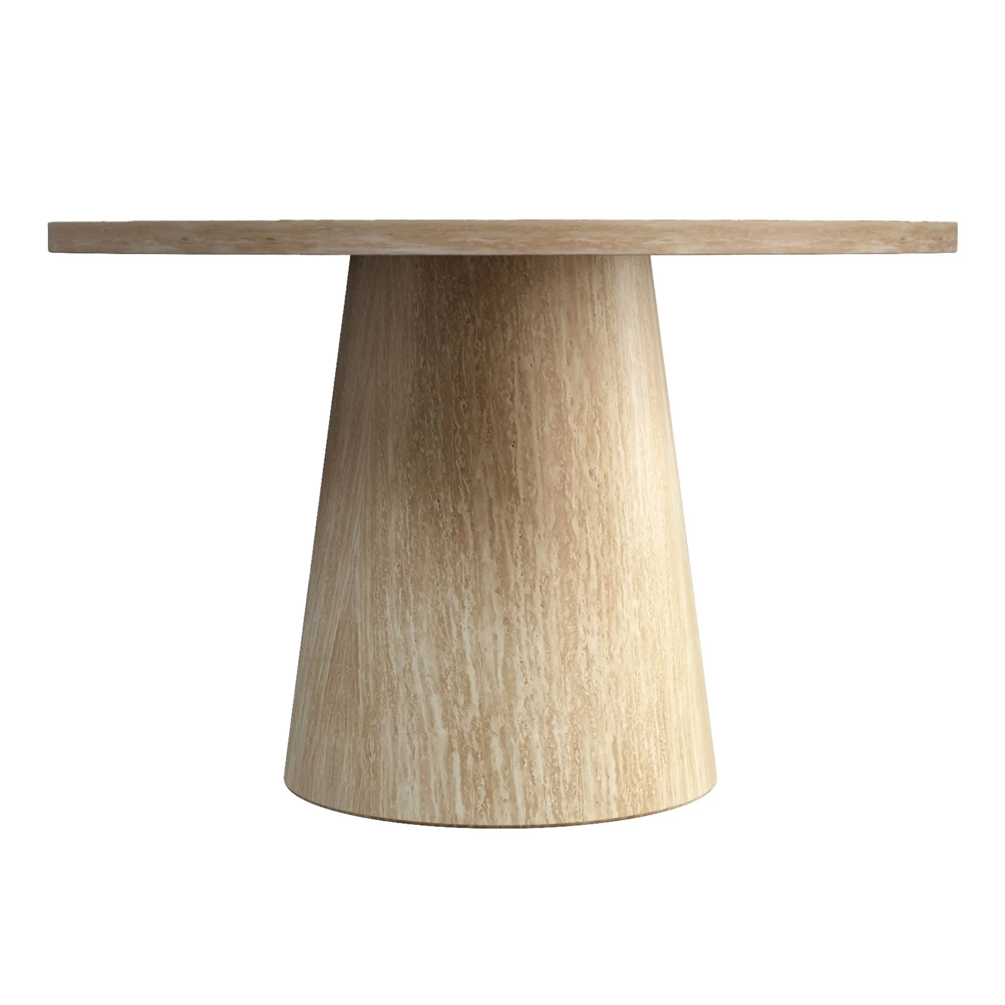 Godiva Round Pedestal Table in Ivory Stone - Image 4