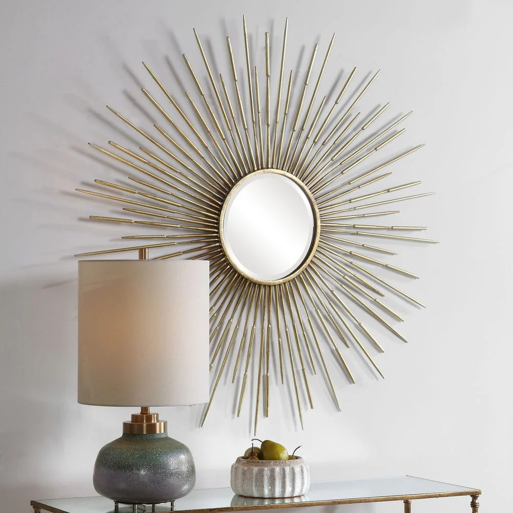 Golden Rays Round Mirror - Image 4