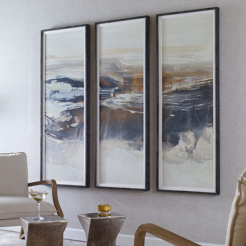 Graphite Horizon Framed Prints, S/3 - Image 6