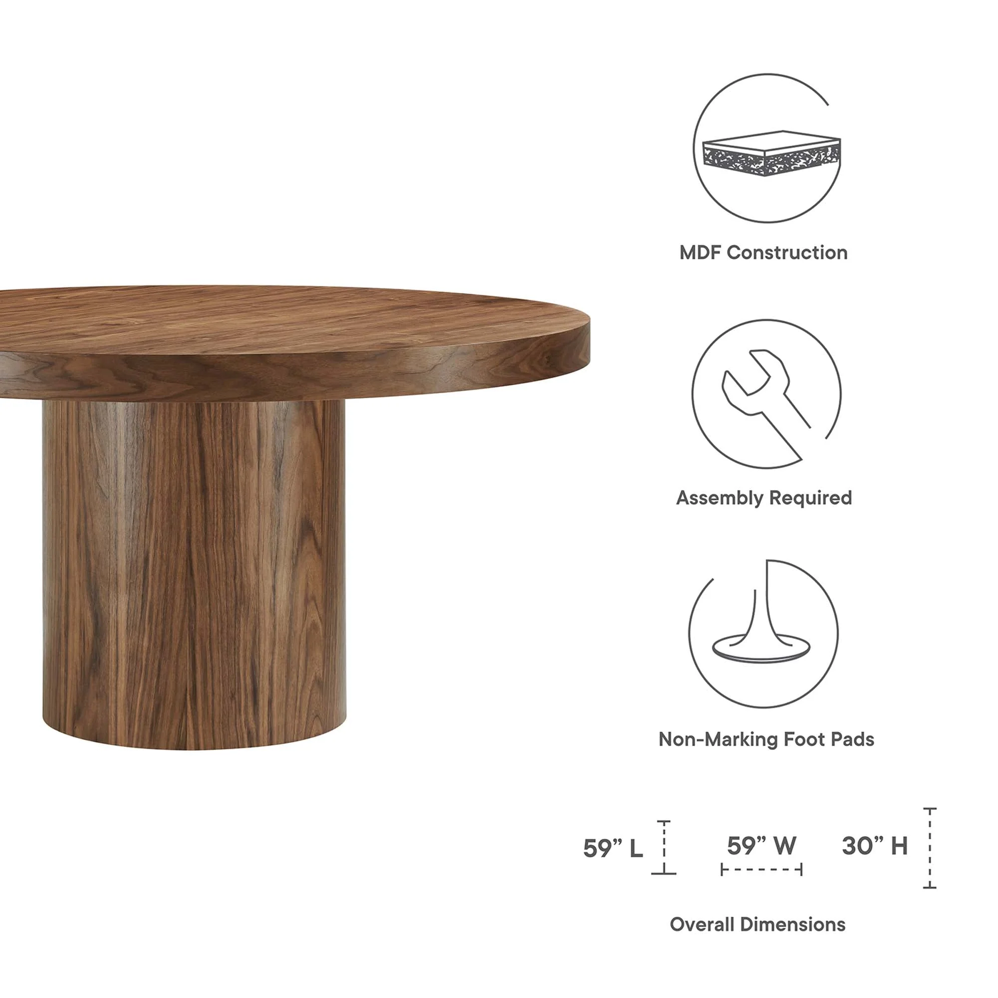 Gratify 60" Round Dining Table - Image 14