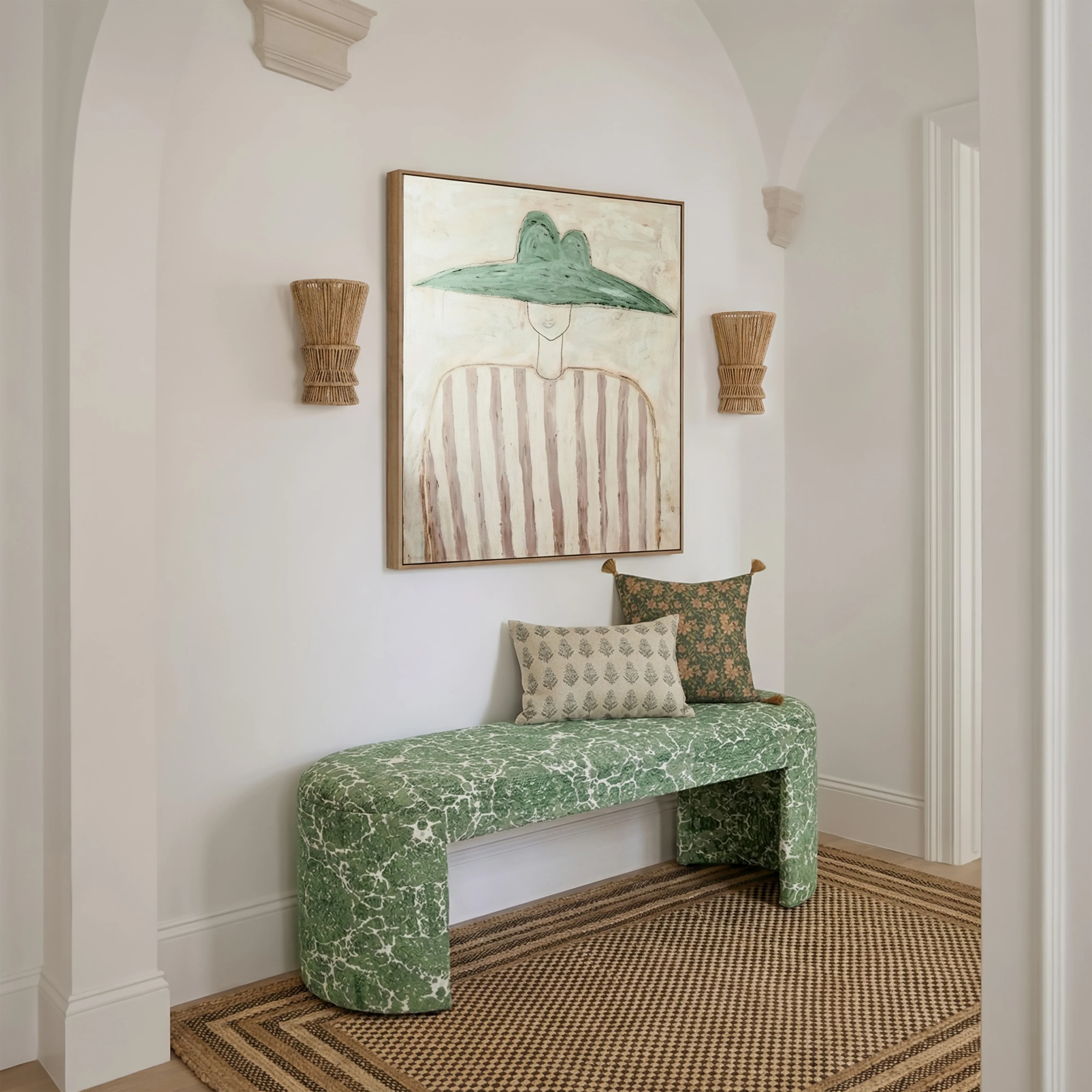 Greenspace 39" Rounded Upholstered Bench - Image 2