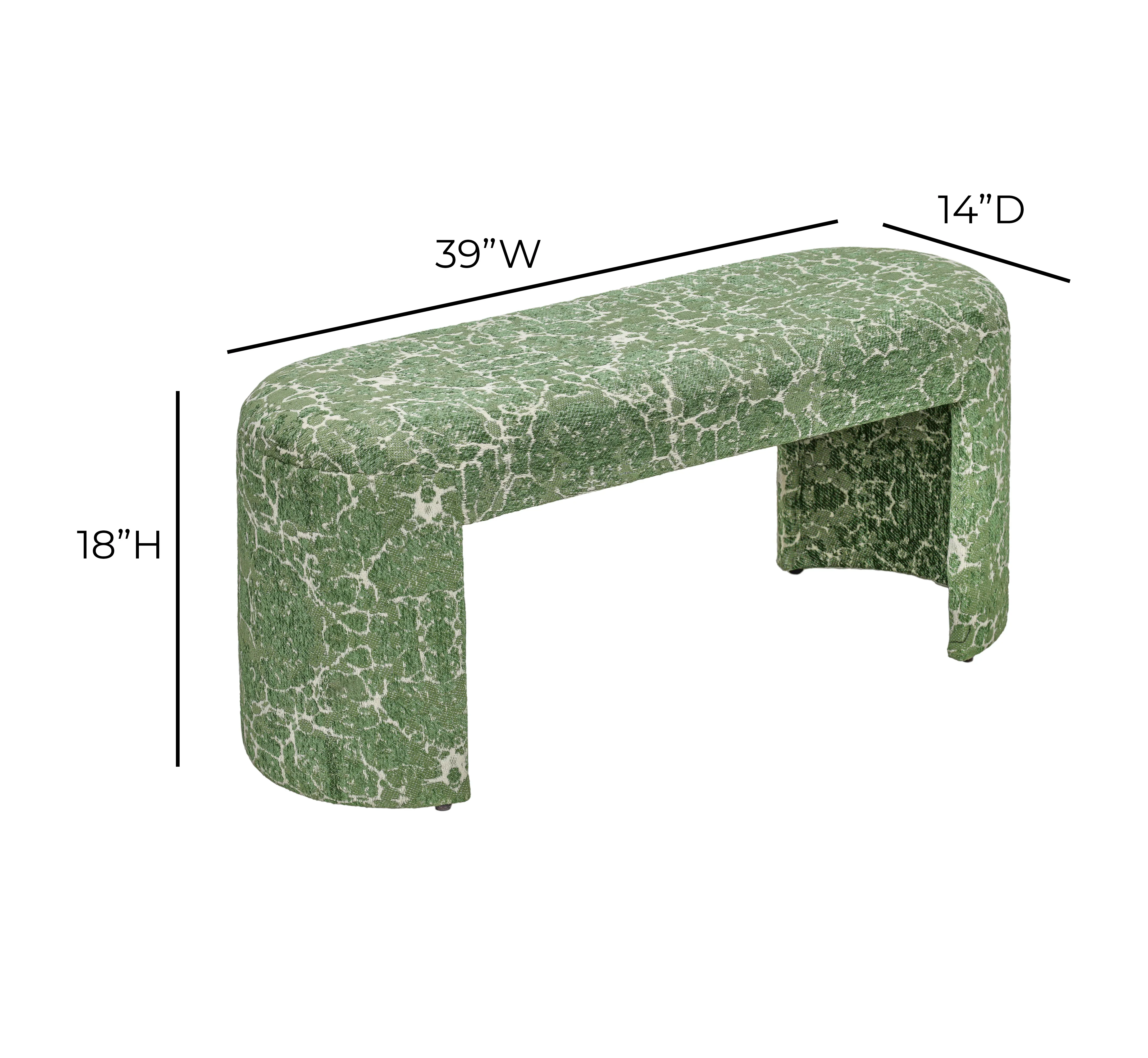 Greenspace 39" Rounded Upholstered Bench - Image 5