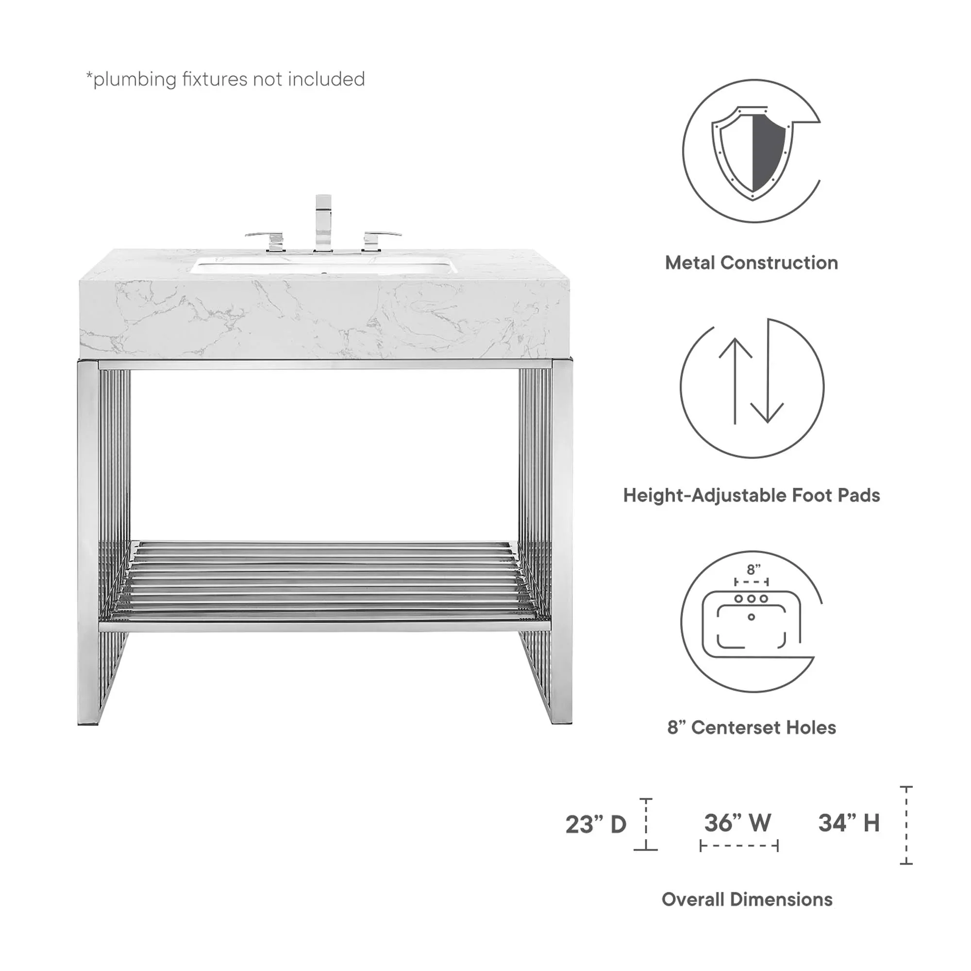 Gridiron Bathroom Vanity Basin Included - Image 72