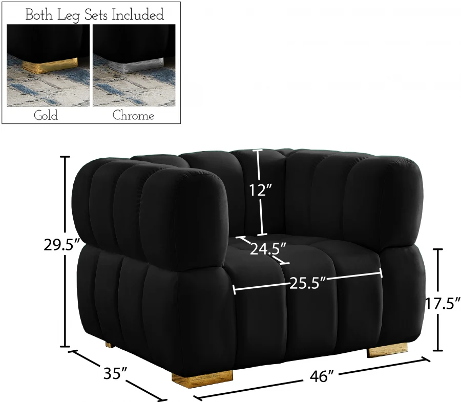 Gwen Velvet Upholstered Chair - Image 15