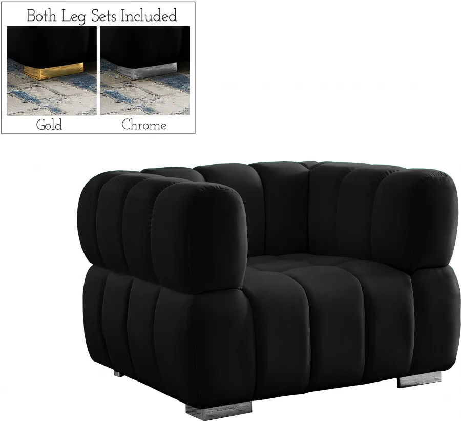 Gwen Velvet Upholstered Chair - Image 2
