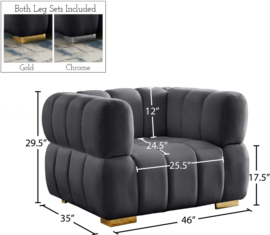 Gwen Velvet Upholstered Chair - Image 31