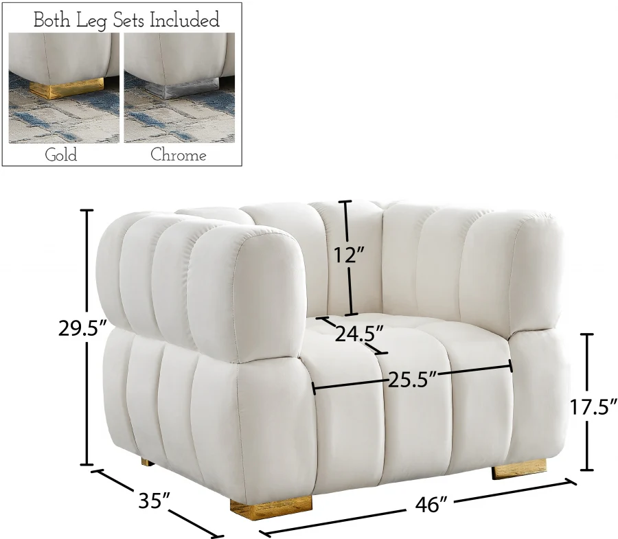 Gwen Velvet Upholstered Chair - Image 47
