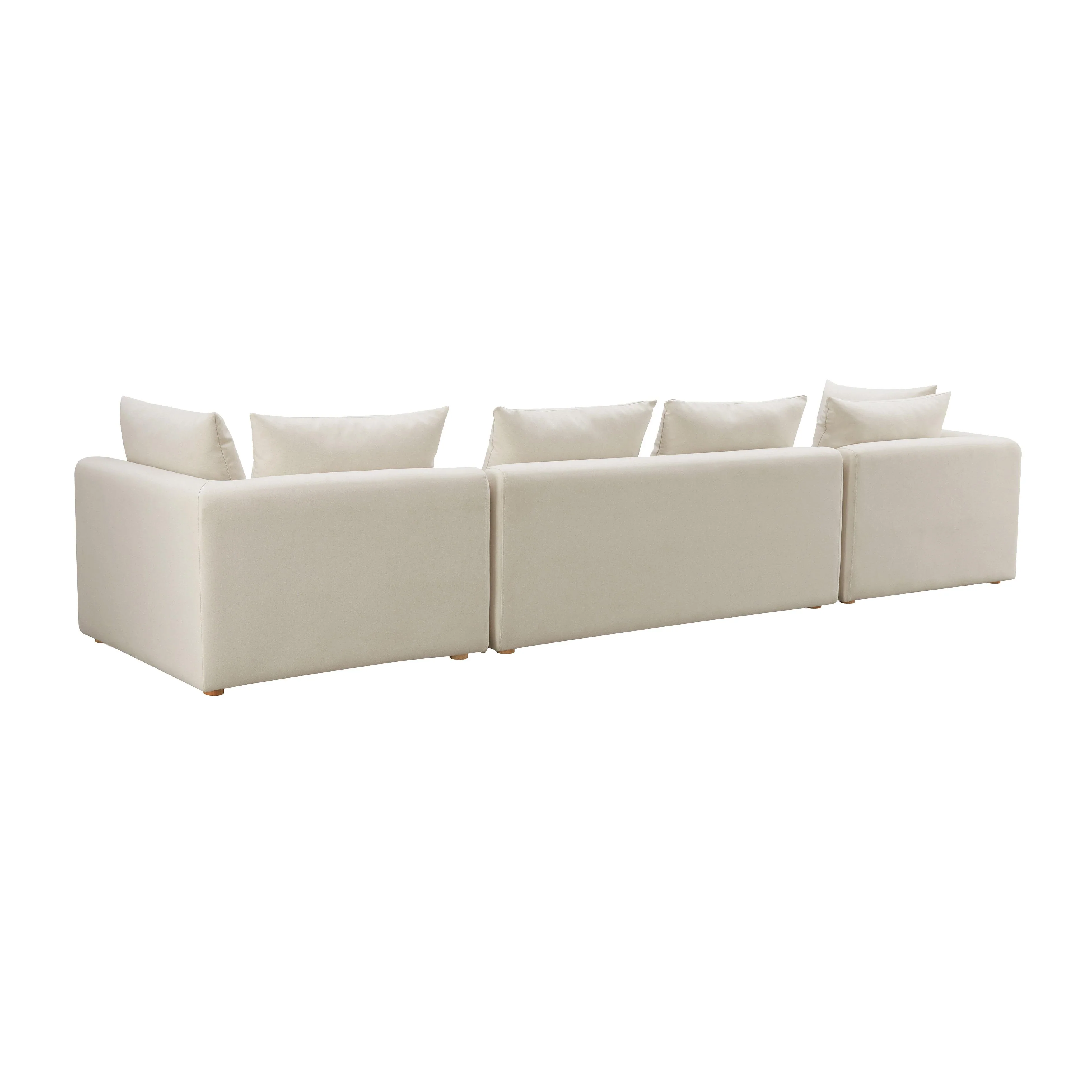 Hangover 145" Cream Performance Linen Long Sofa - Image 4