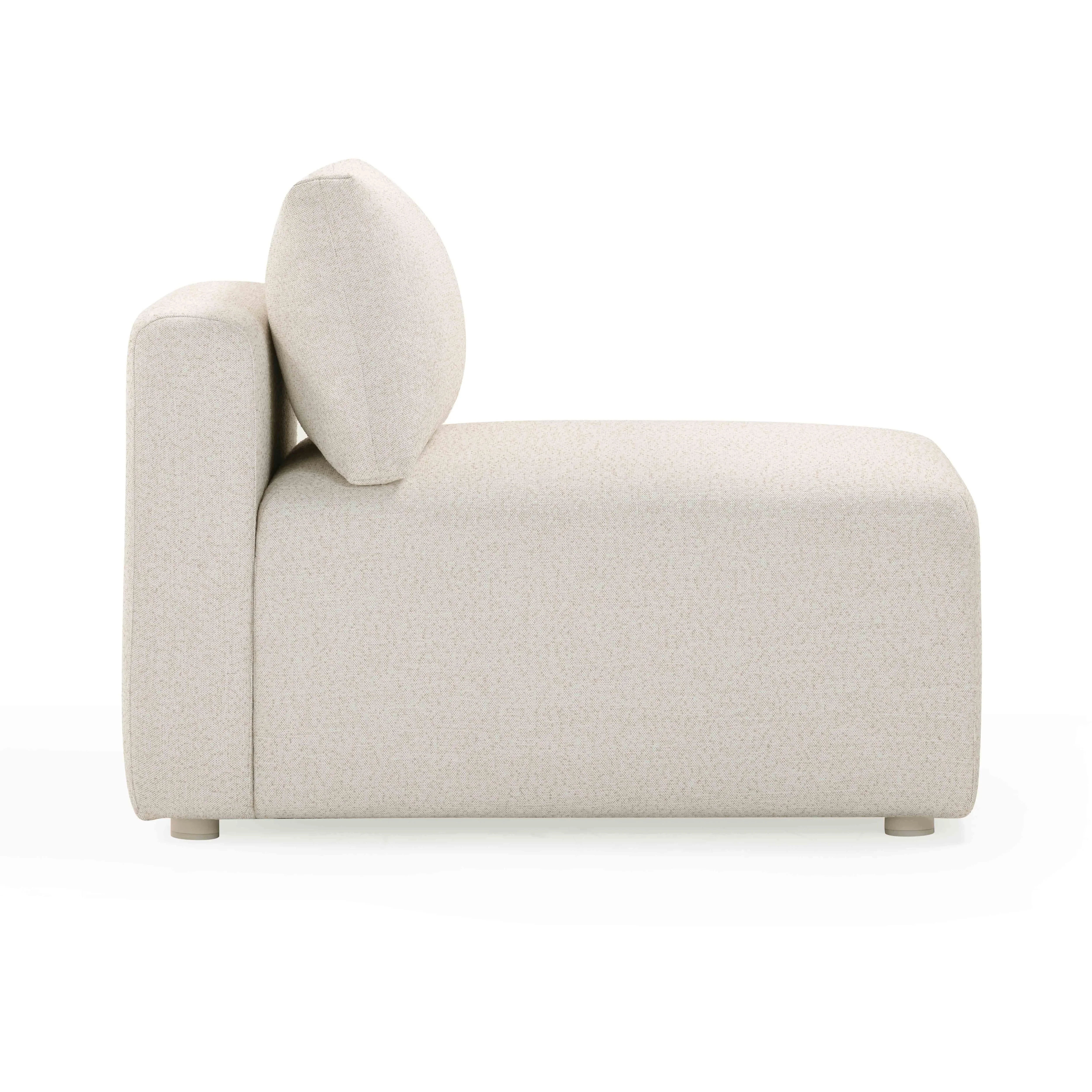 Hangover Cream Performance Fabric Outdoor Modular Armless Chair - Image 4
