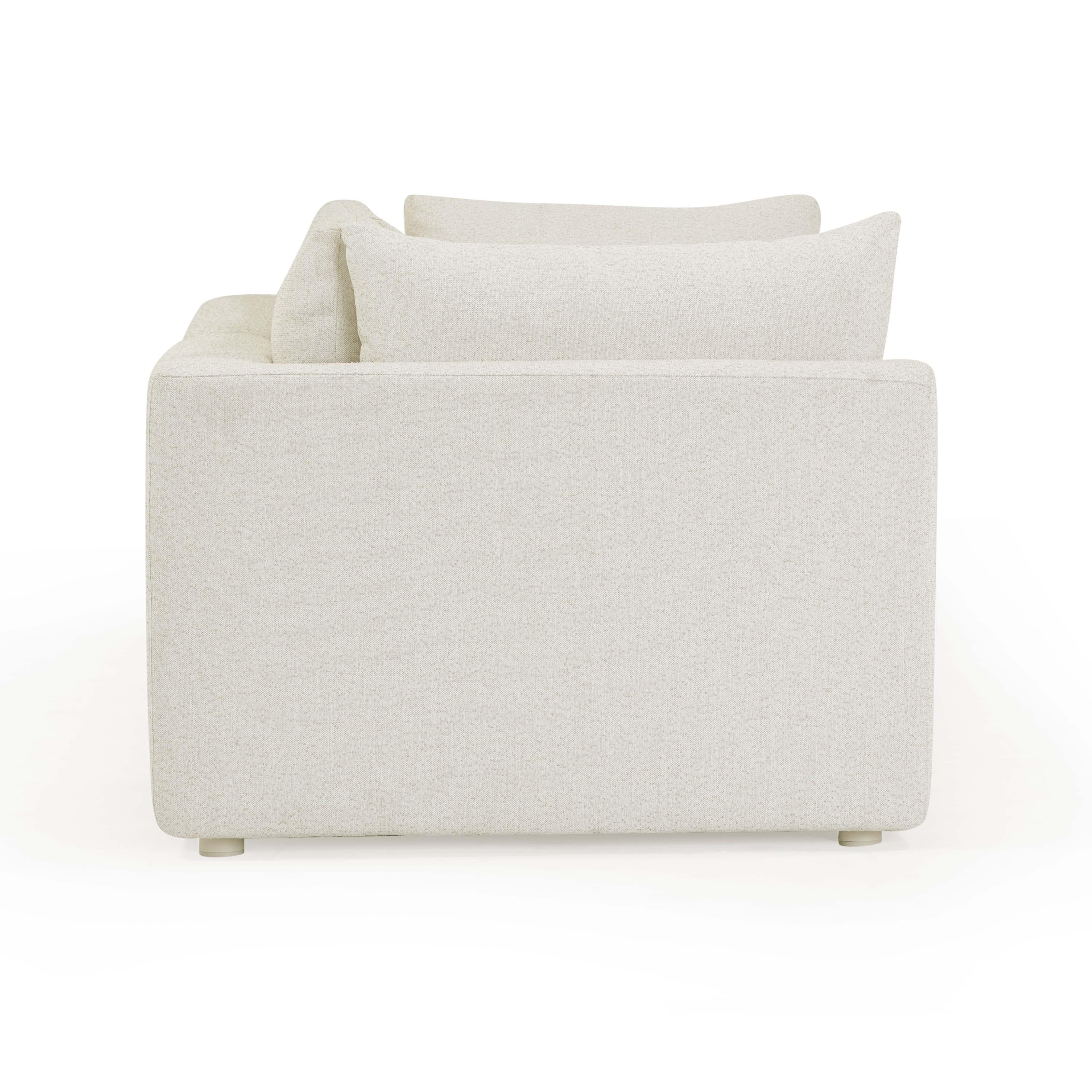 Hangover 81" Cream Performance Fabric Outdoor Modular Loveseat - Image 4