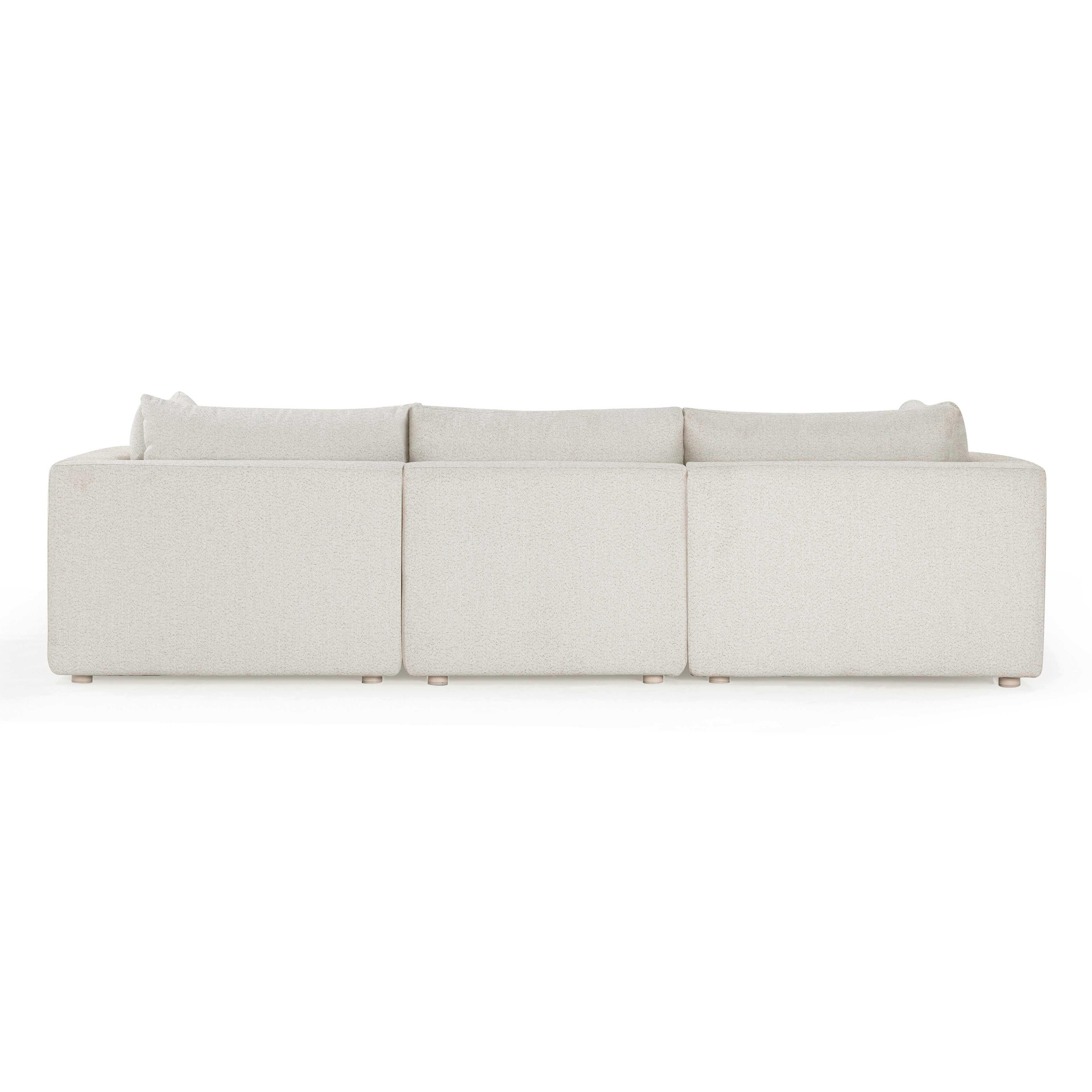 Hangover 4-Piece Cream Performance Fabric Outdoor Modular Sectional - Image 9