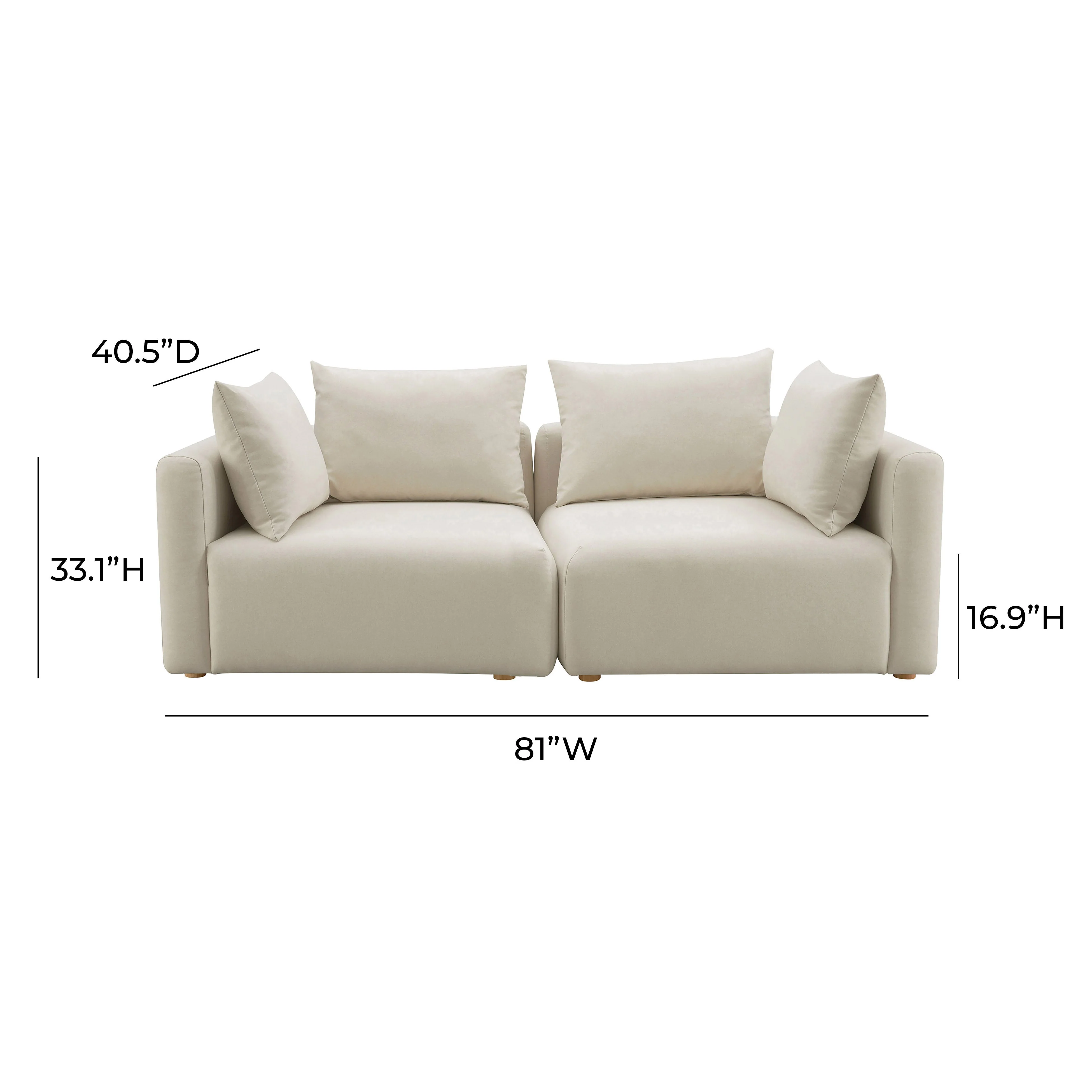 Hangover 81" Cream Performance Linen Loveseat - Image 5