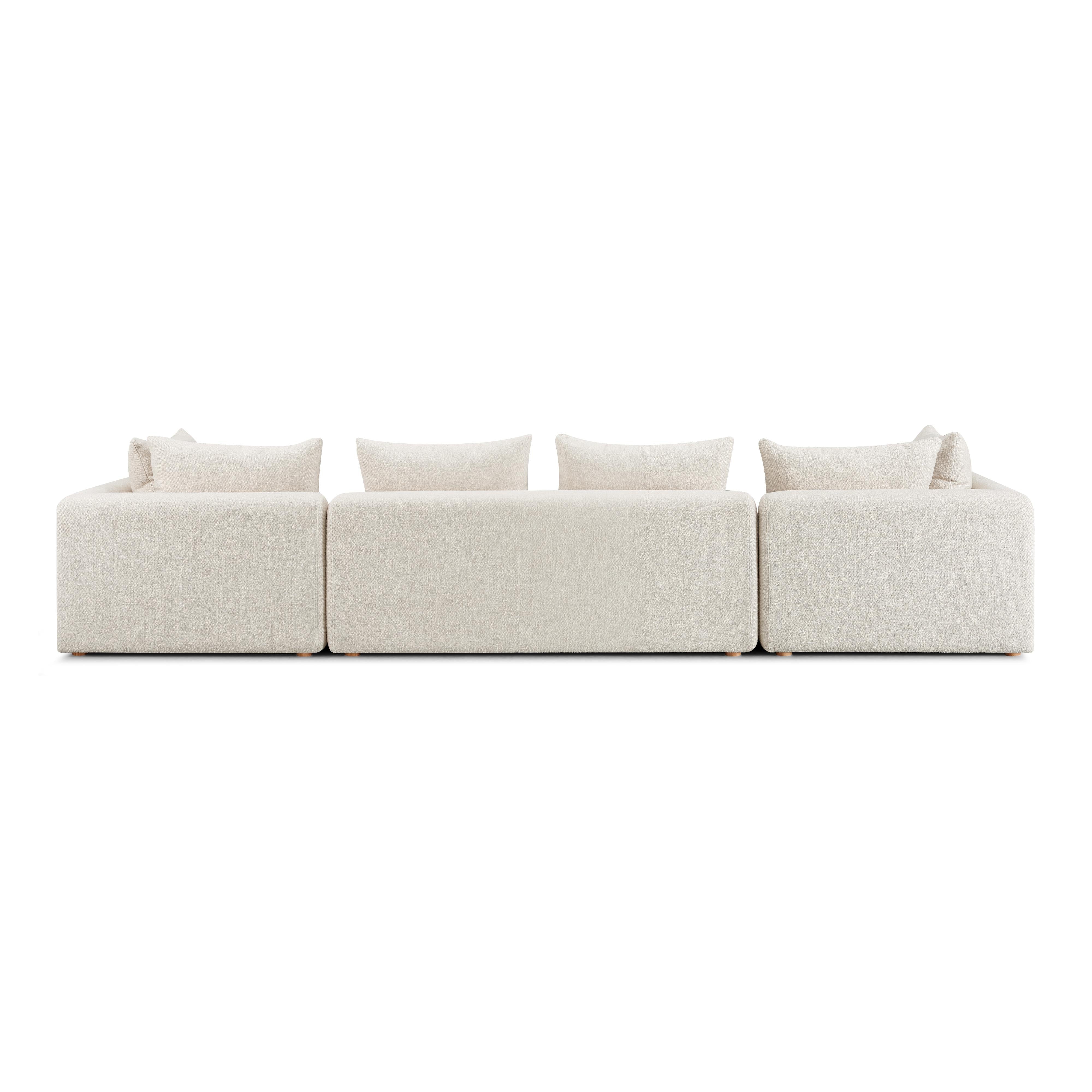 Hangover 145" Contract-Grade Textured Fabric Long Sofa - Image 3