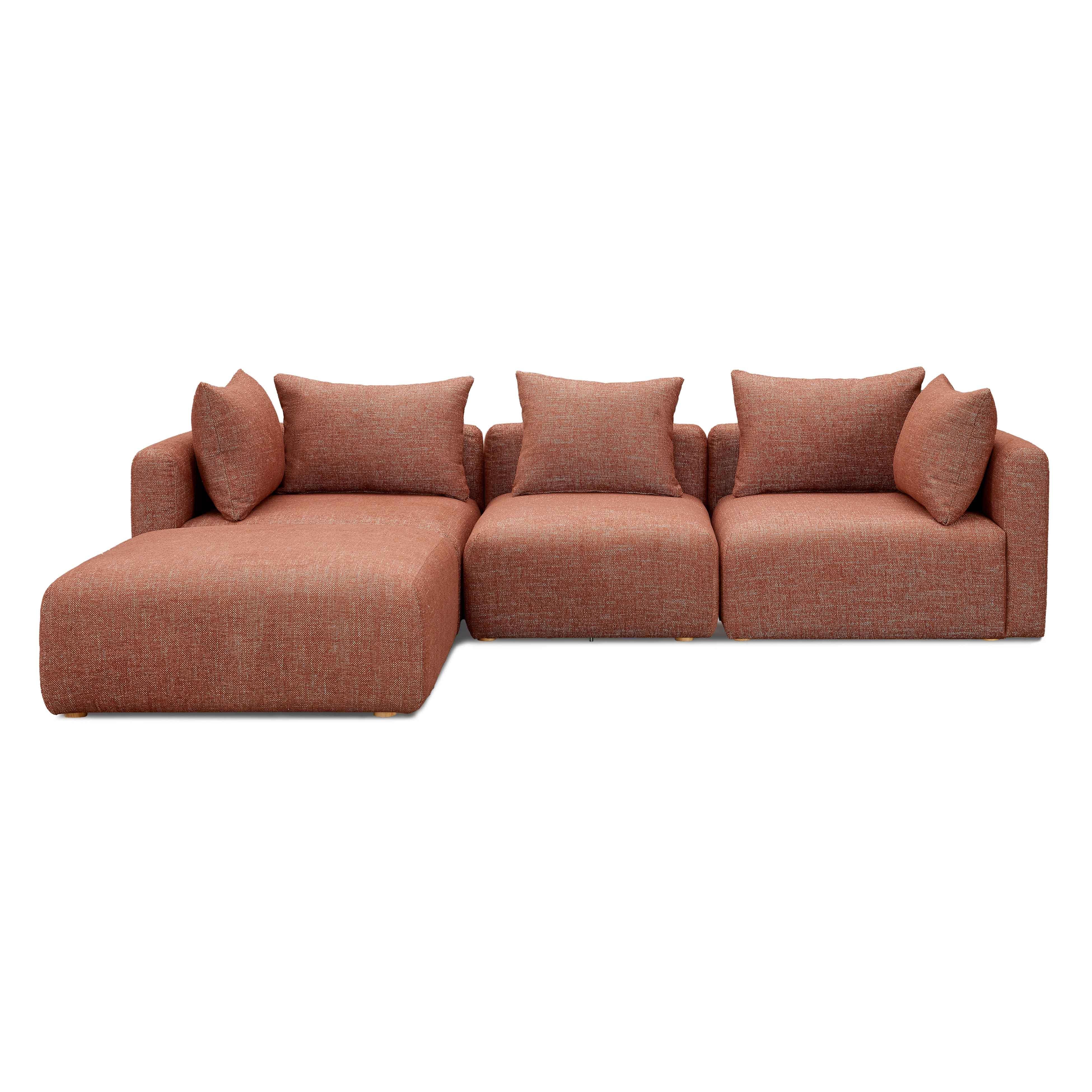 Hangover 4-Piece Contract-Grade Textured Fabric Modular Sectional - Image 7