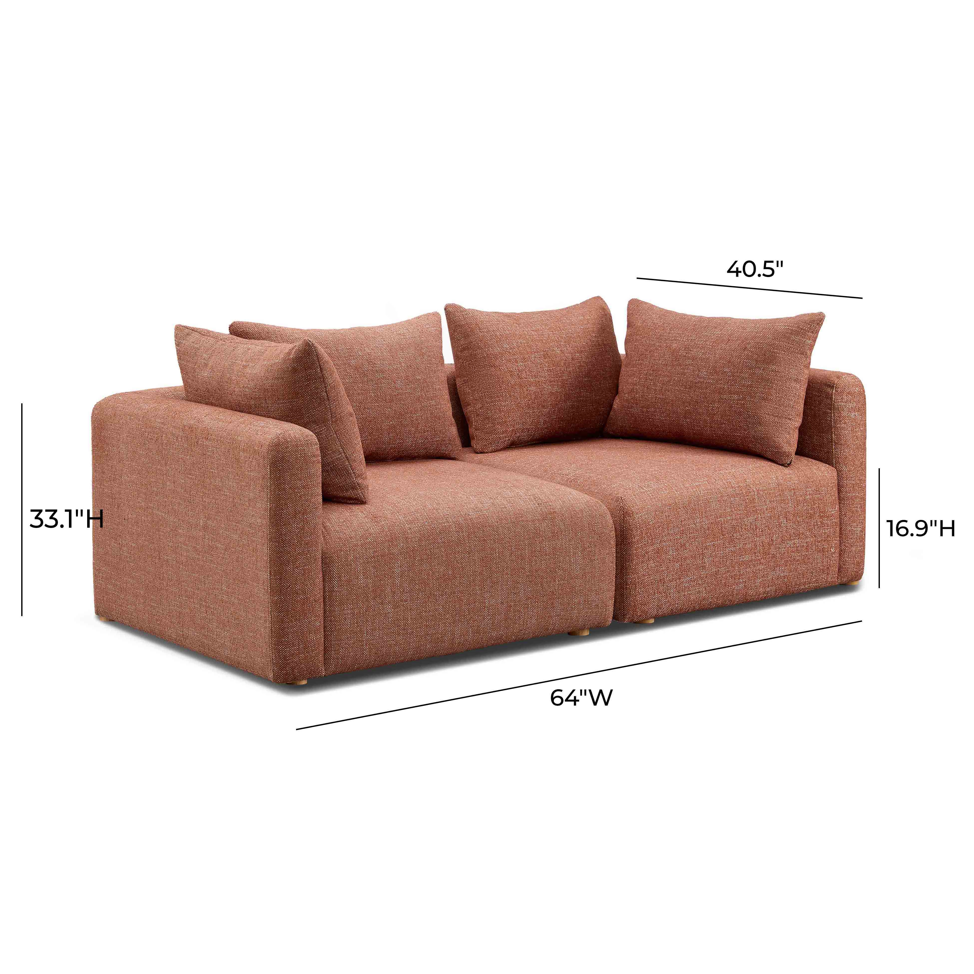 Hangover 81" Contract-Grade Textured Fabric Loveseat - Image 10