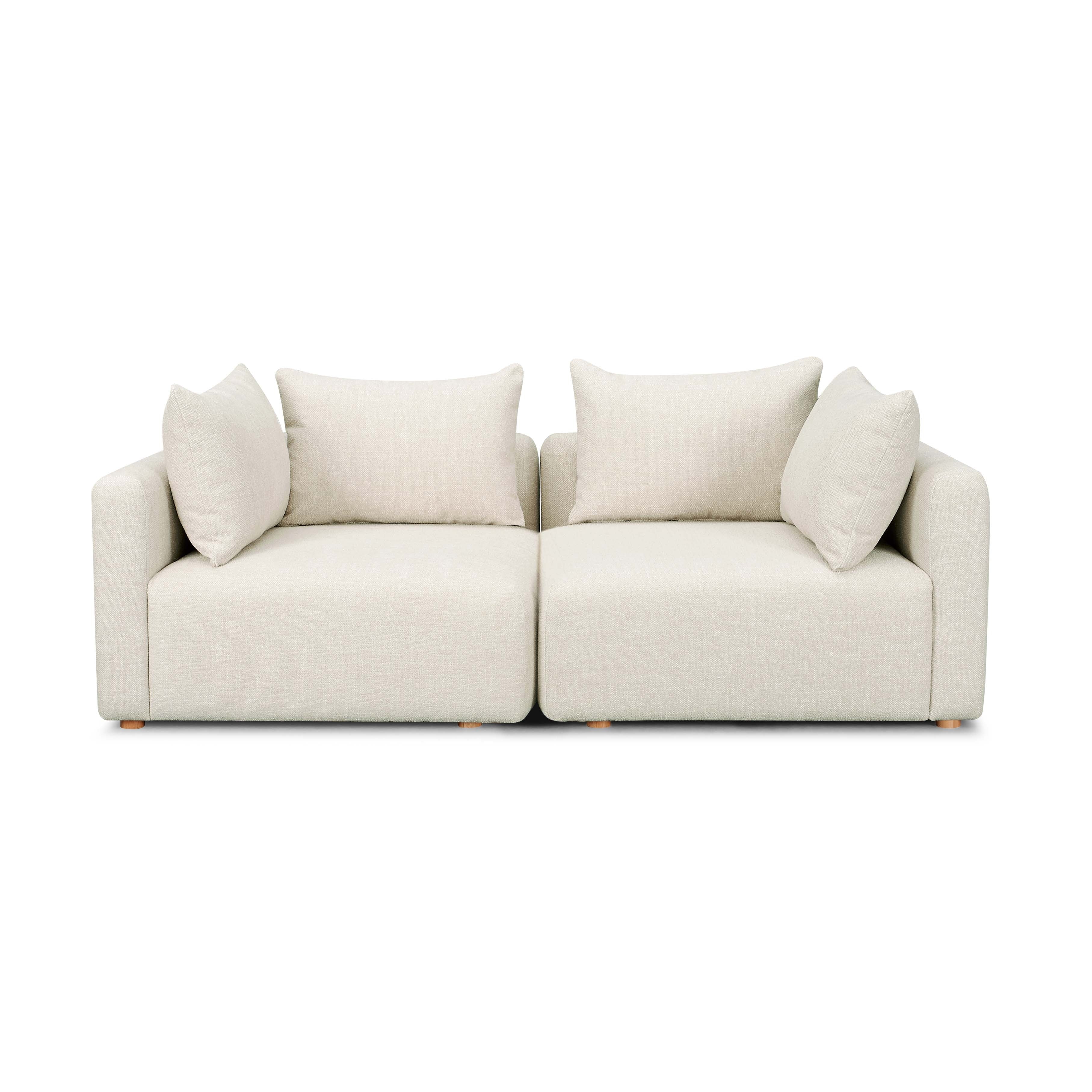 Hangover 81" Contract-Grade Textured Fabric Loveseat - Image 2