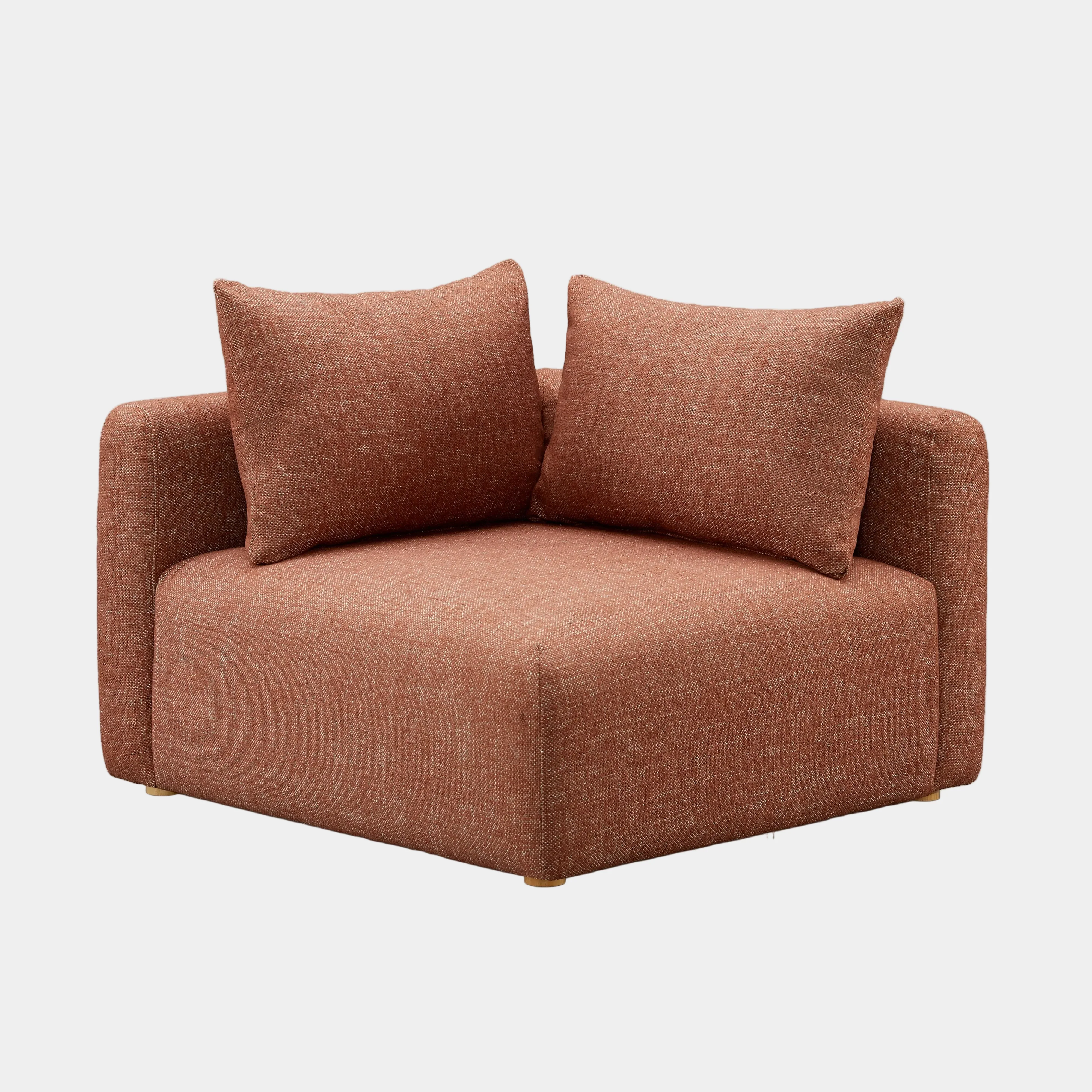 Hangover Contract-Grade Textured Fabric Modular Corner Chair - Image 8