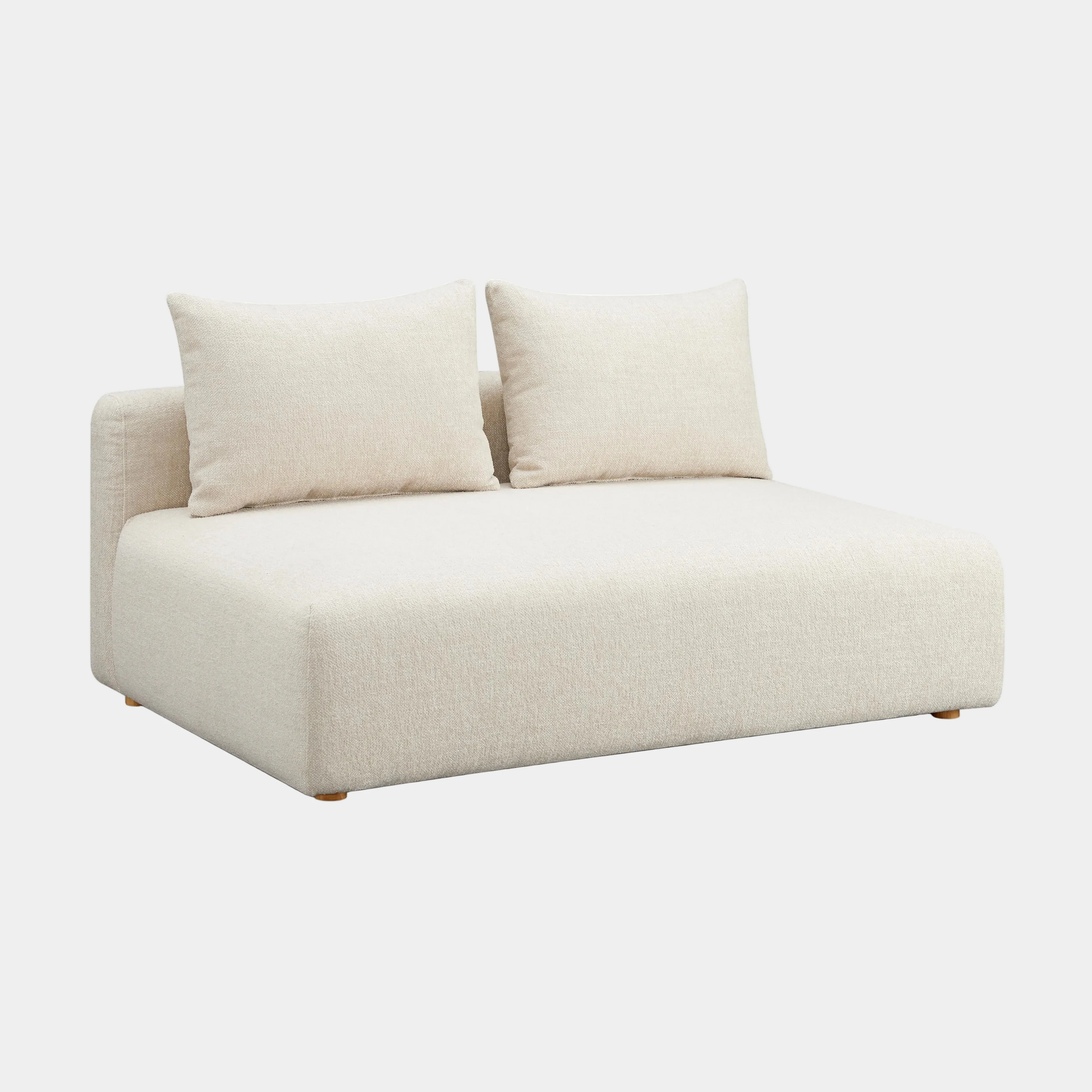 Hangover 64" Contract-Grade Textured Fabric Modular Loveseat