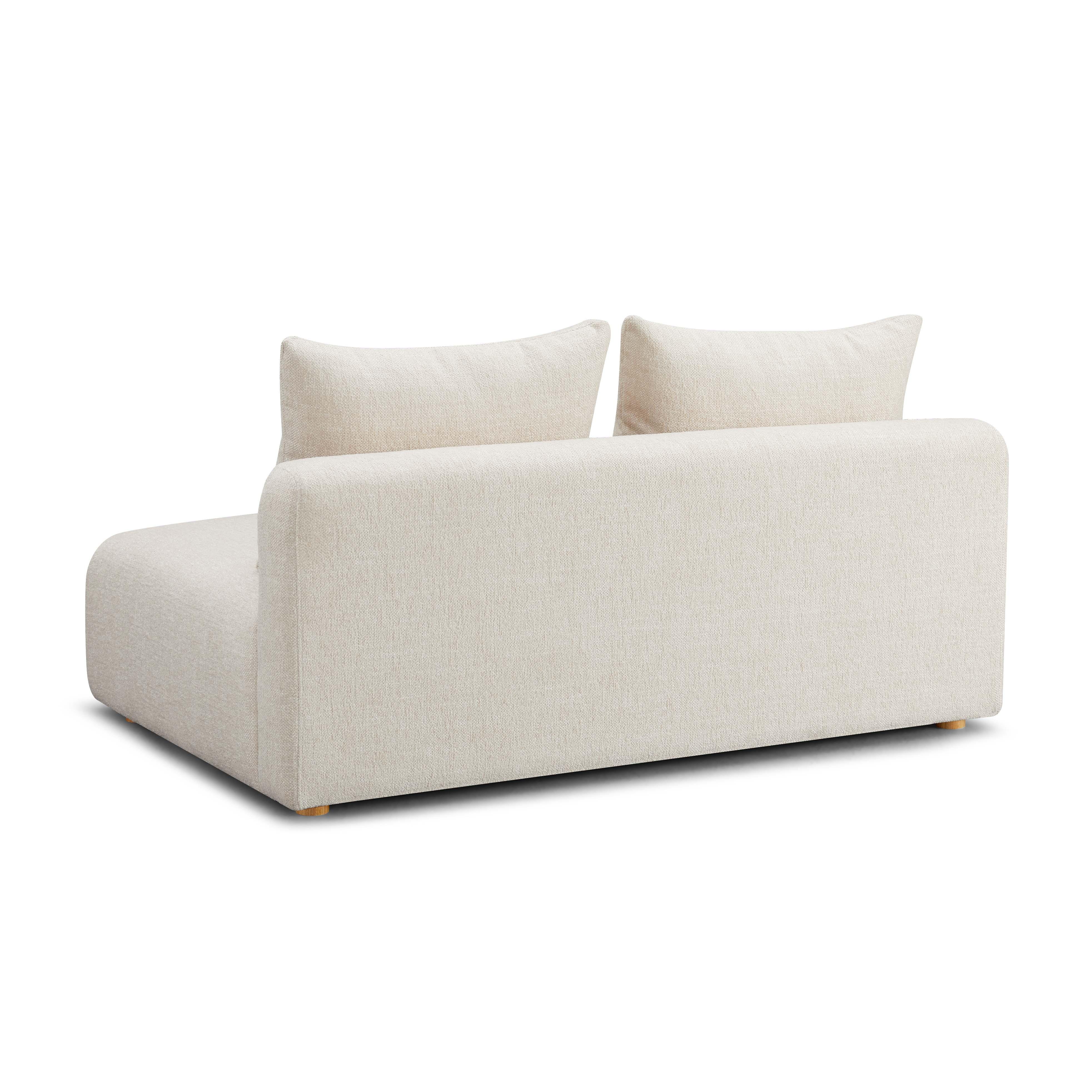 Hangover 64" Contract-Grade Textured Fabric Modular Loveseat - Image 4