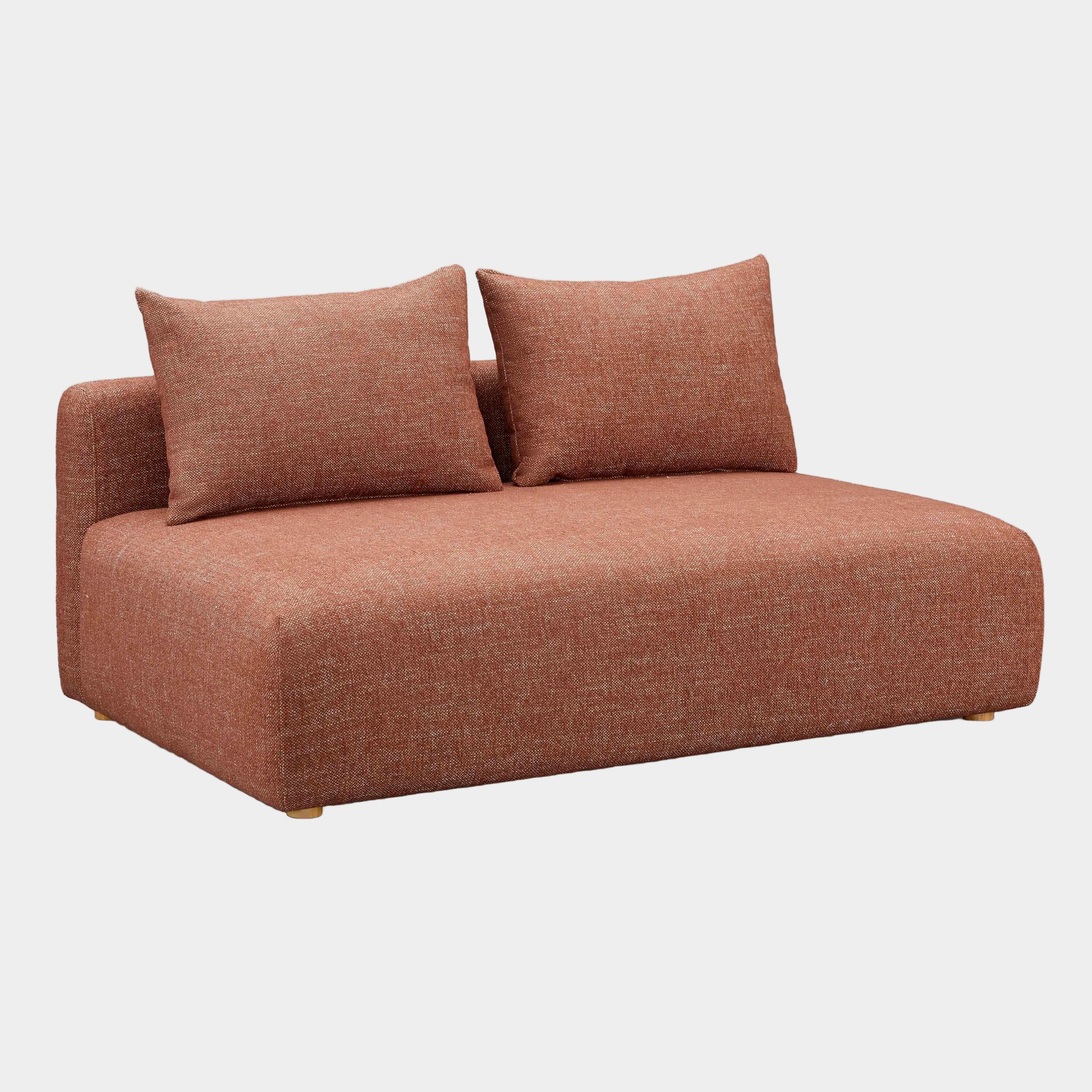 Hangover 64" Contract-Grade Textured Fabric Modular Loveseat - Image 6