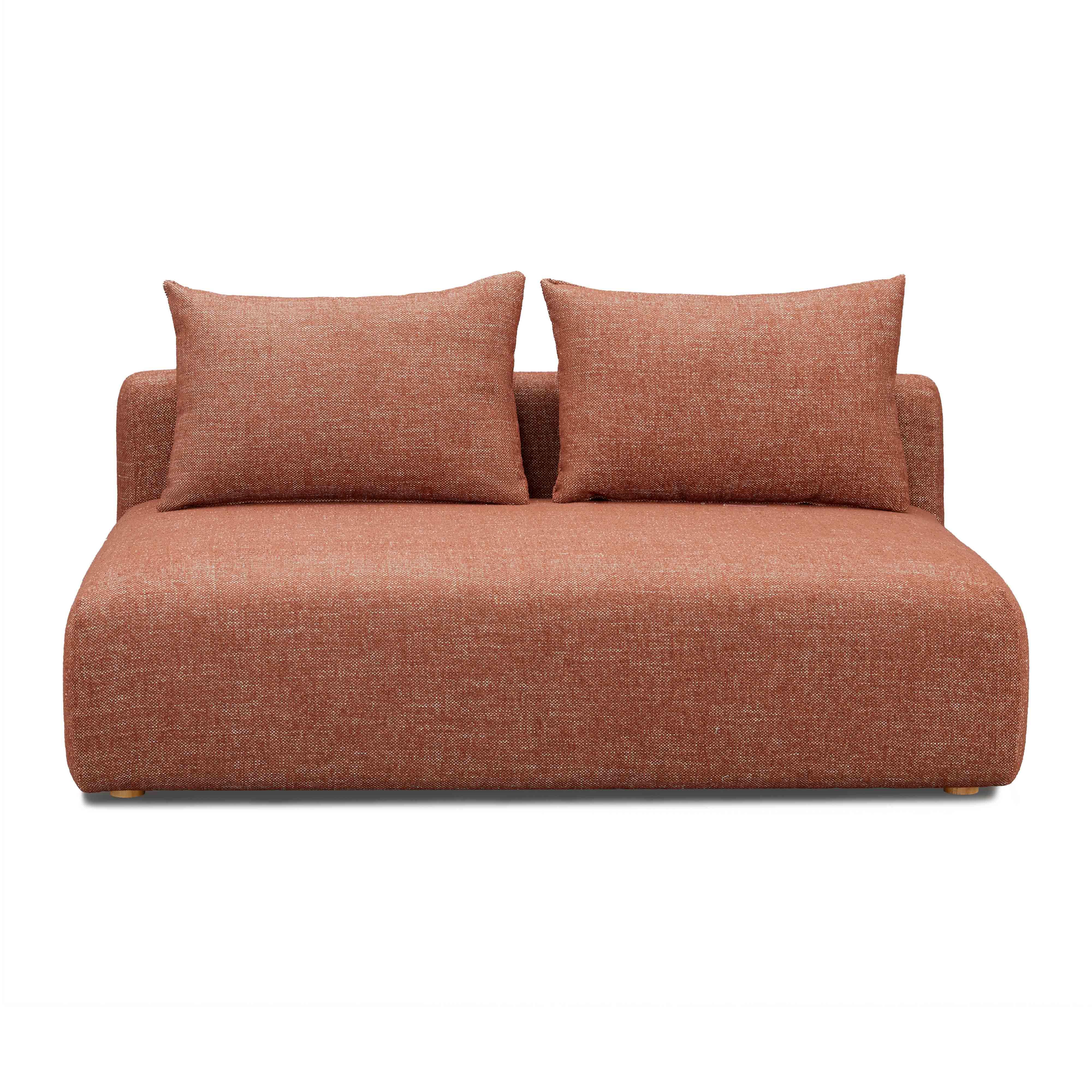 Hangover 64" Contract-Grade Textured Fabric Modular Loveseat - Image 8