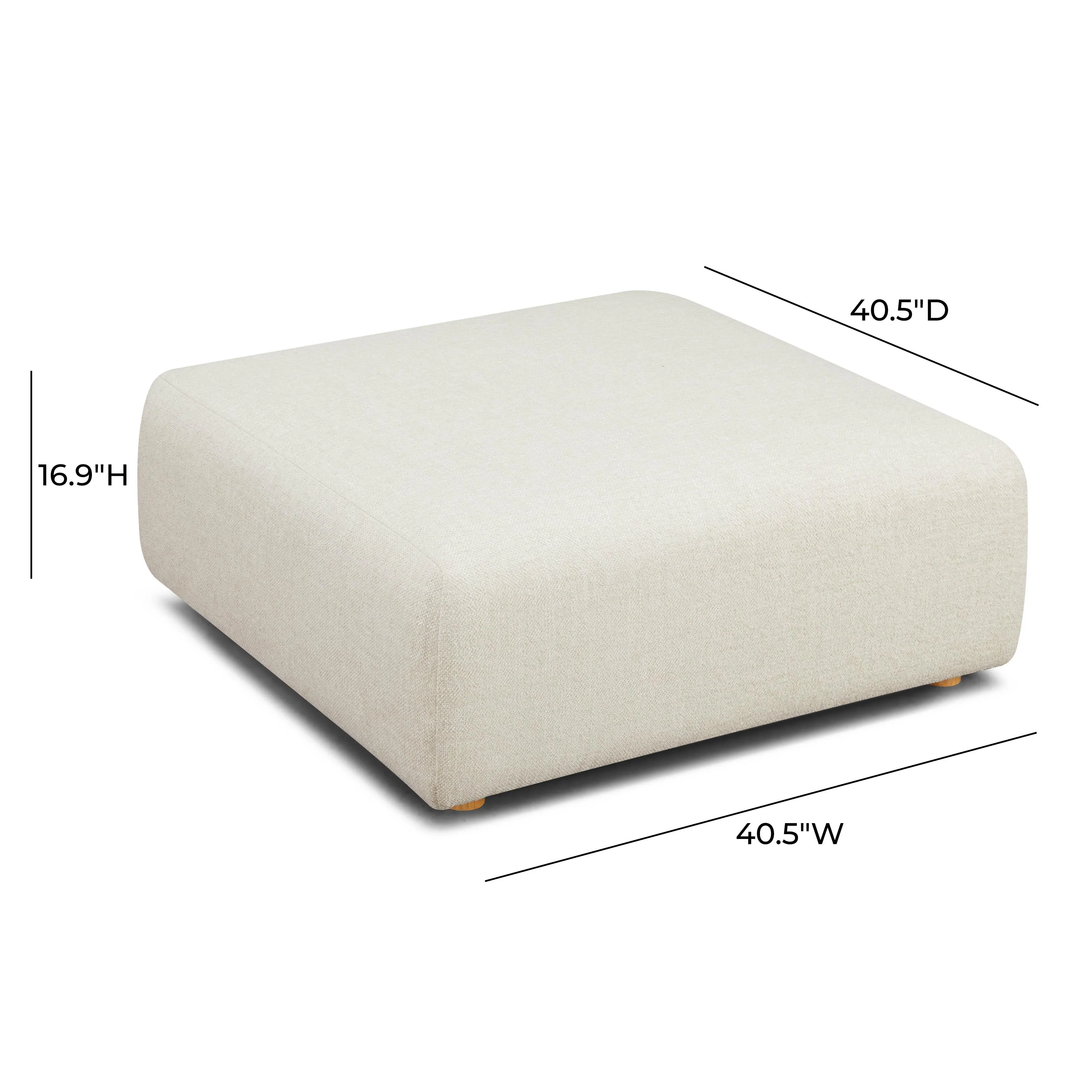 Hangover Contract-Grade Textured Fabric Ottoman - Image 5