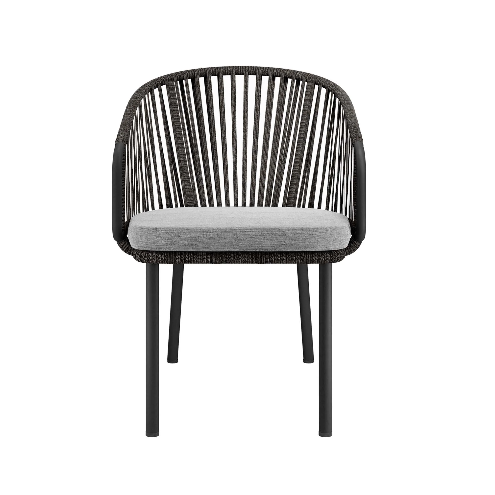 Harbor Outdoor Patio Armchair in Charcoal Gray - Image 5