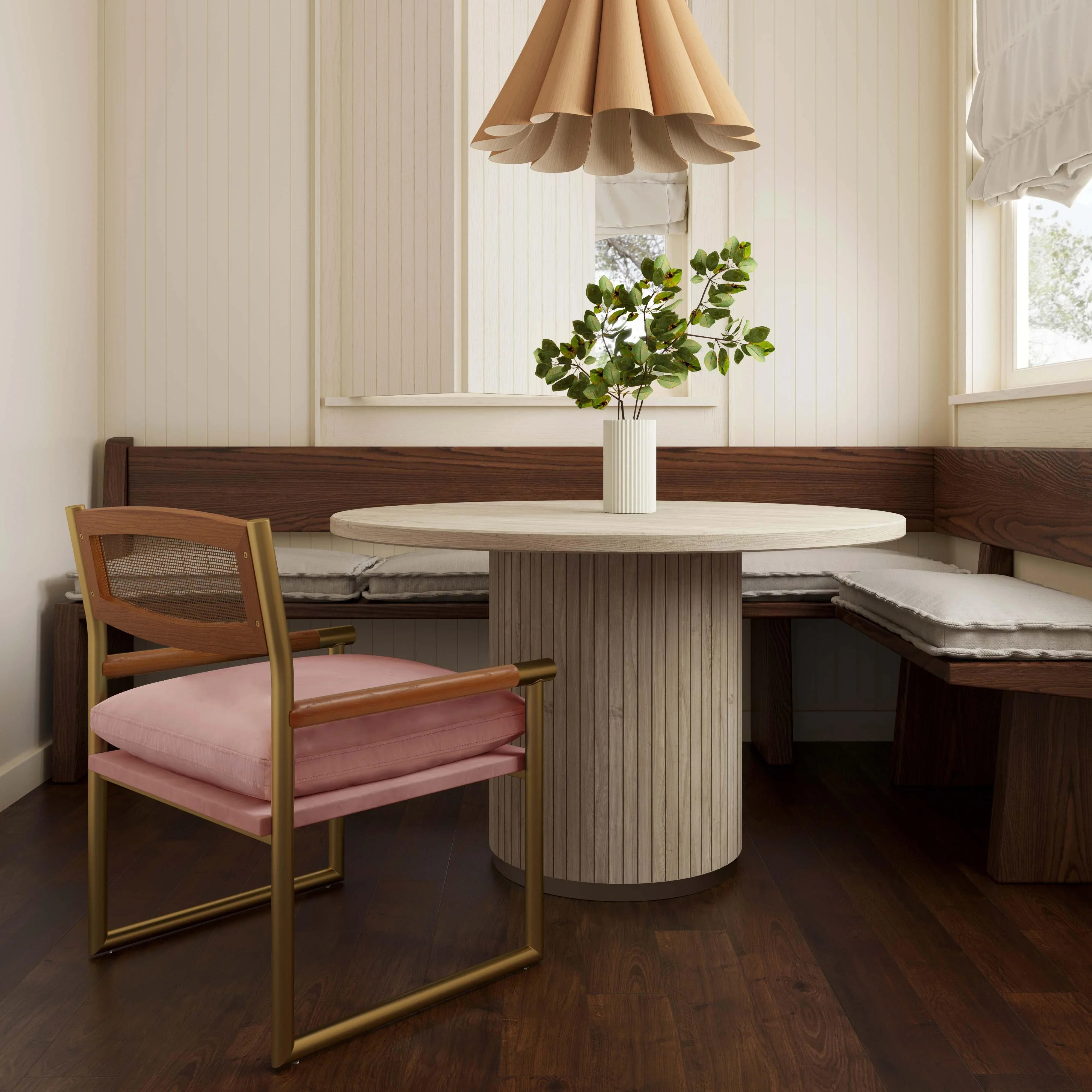 Harlow Rattan and Performance Velvet Accent Chair - Image 2
