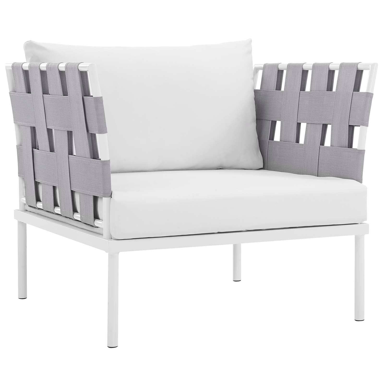 Harmony 3 Piece Outdoor Patio Aluminum Sectional Sofa Set - Image 23