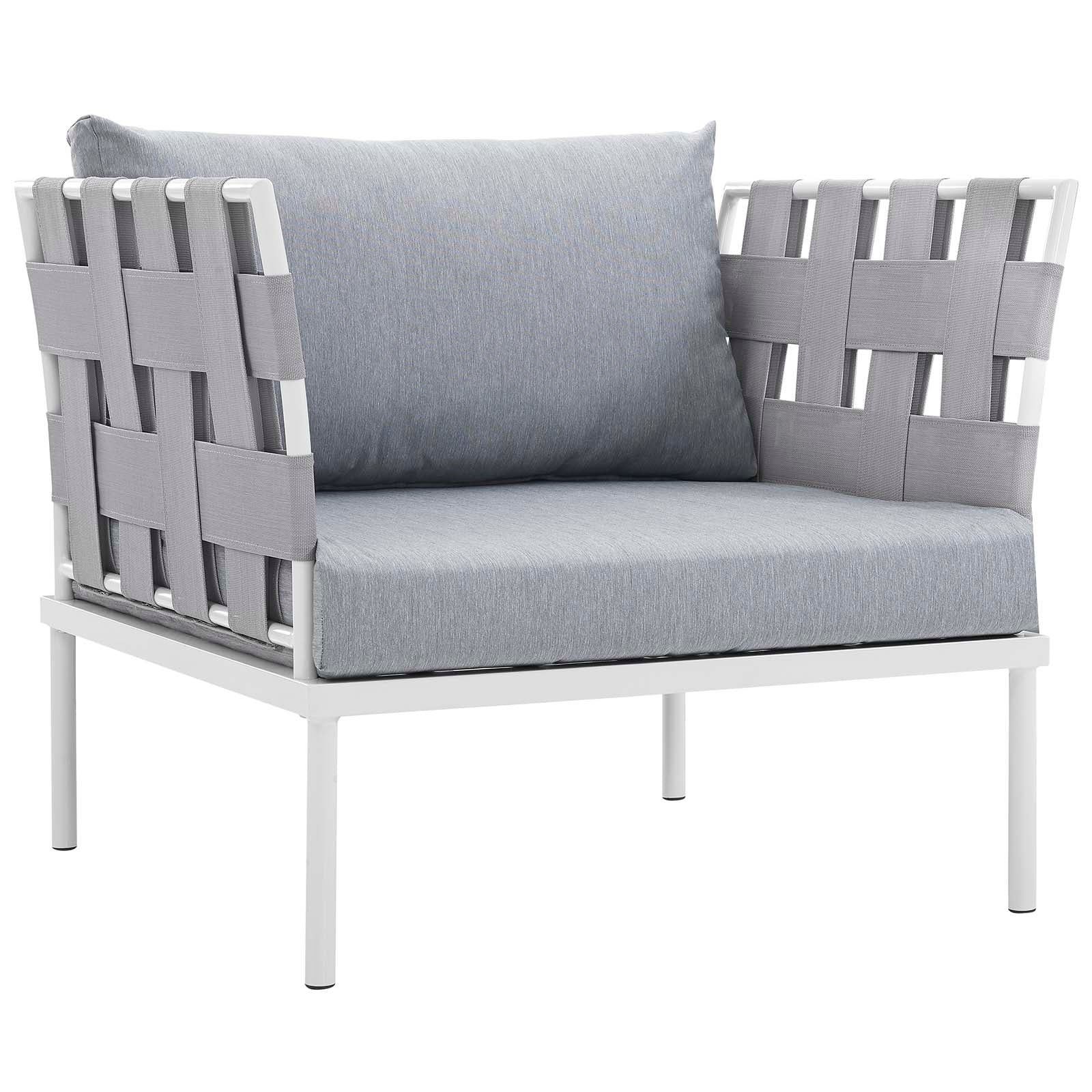 Harmony 5 Piece Outdoor Patio Aluminum Sectional Sofa Set - Image 13