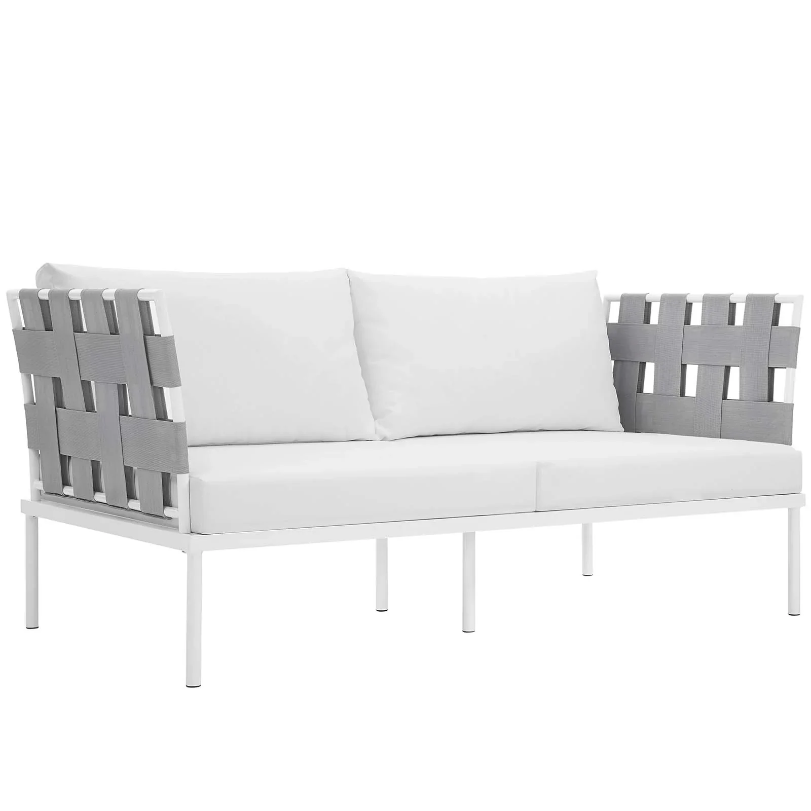 Harmony 5 Piece Outdoor Patio Aluminum Sectional Sofa Set - Image 19